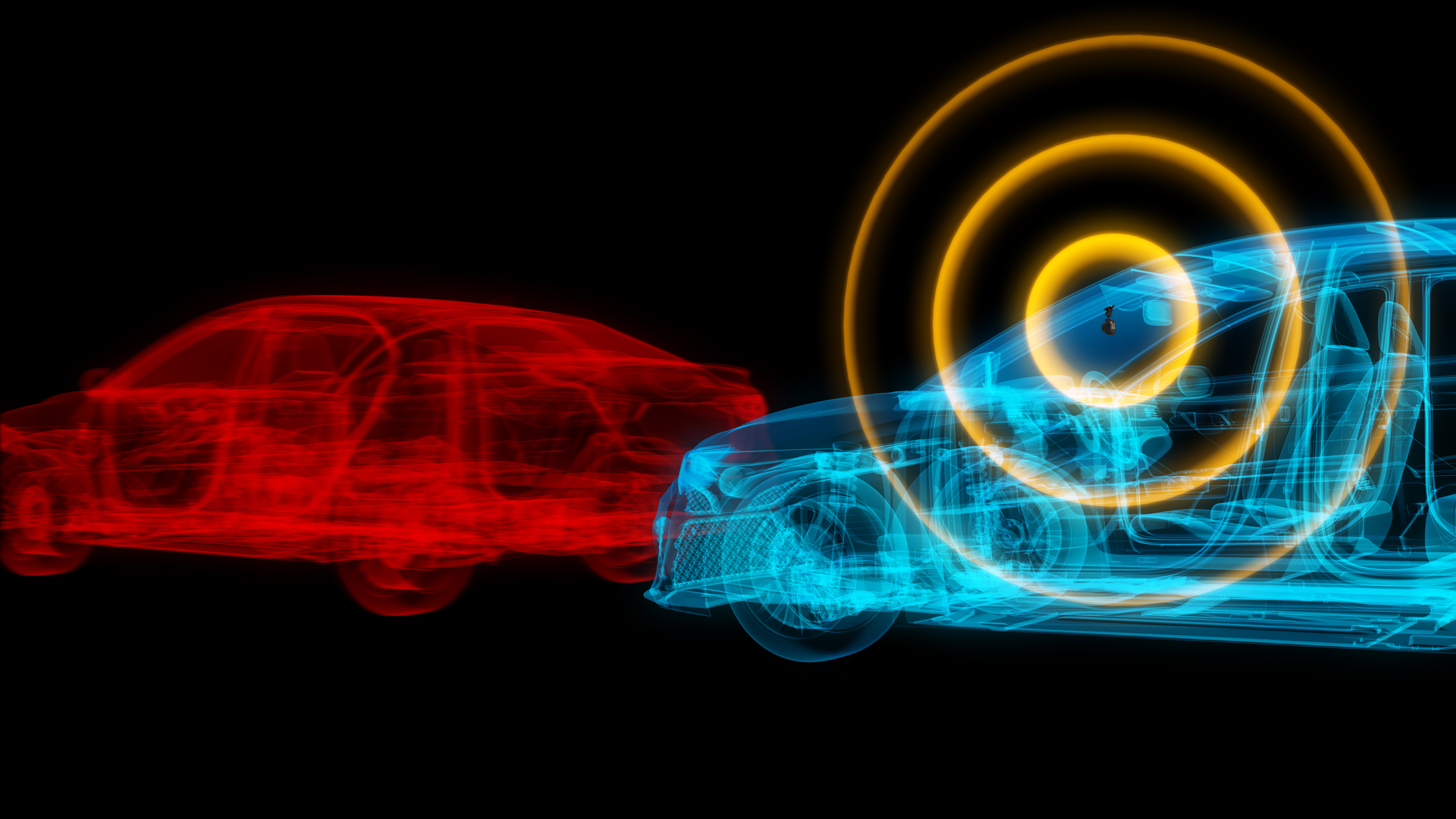 Visualisation of collision detection by the dash cam's G-sensor.