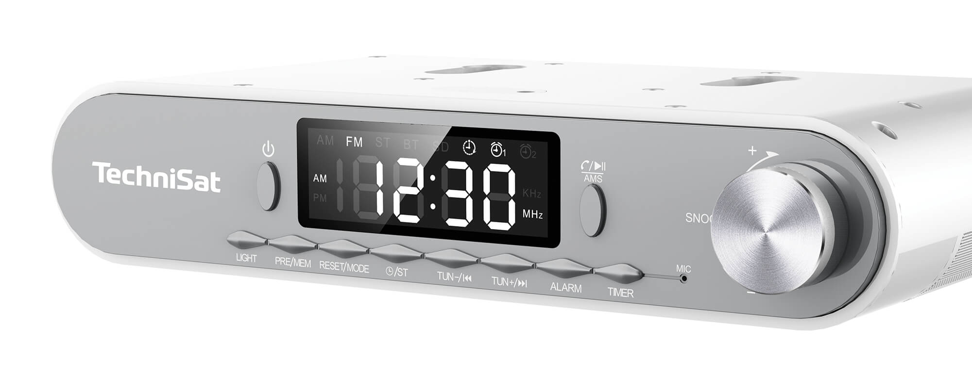 Close-up of the display and controls on the KitchenRadio.