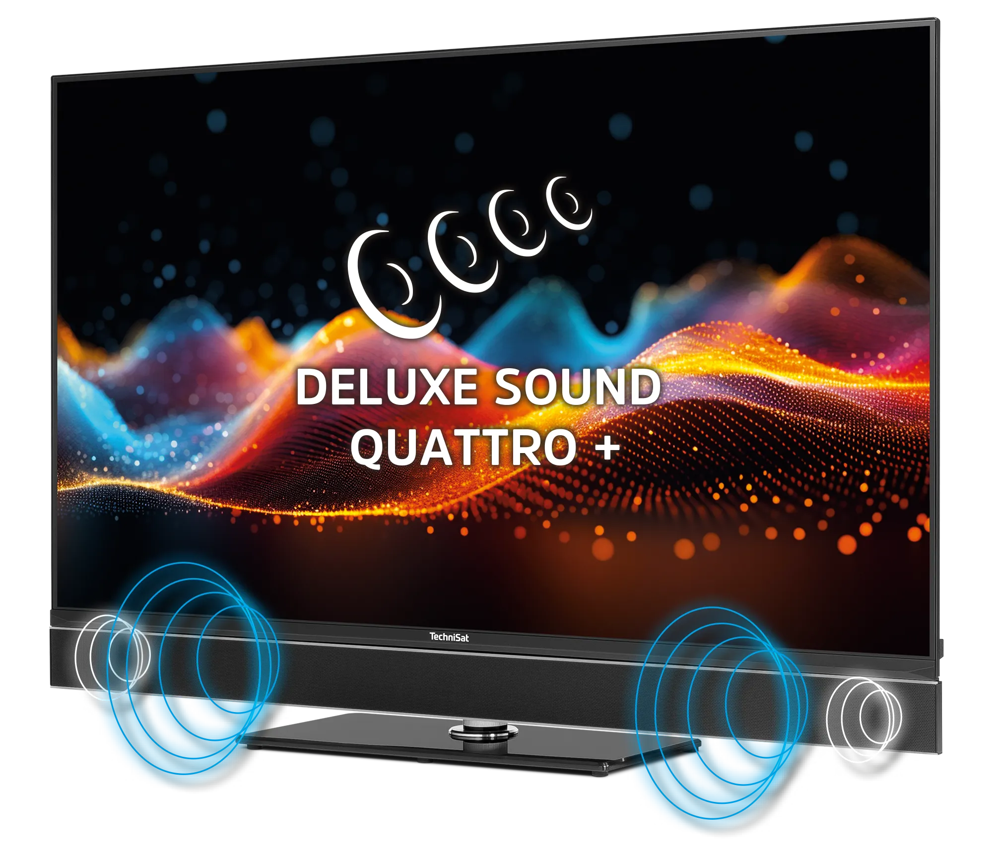 DELUXE SOUND QUATTRO+ delivers powerful sound for an impressive home cinema experience.