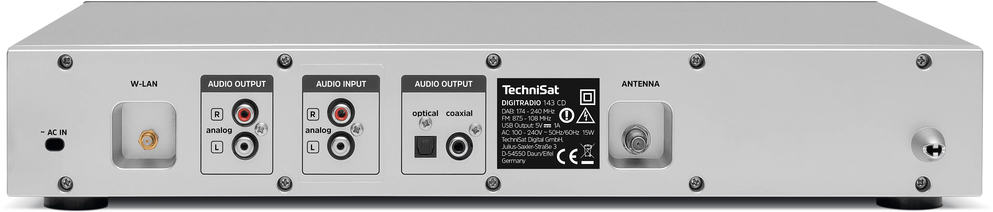 DIGITRADIO 143 CD (V3) Frontal, Rück DIGITRADIO 143 CD (V3) Frontal, Rück