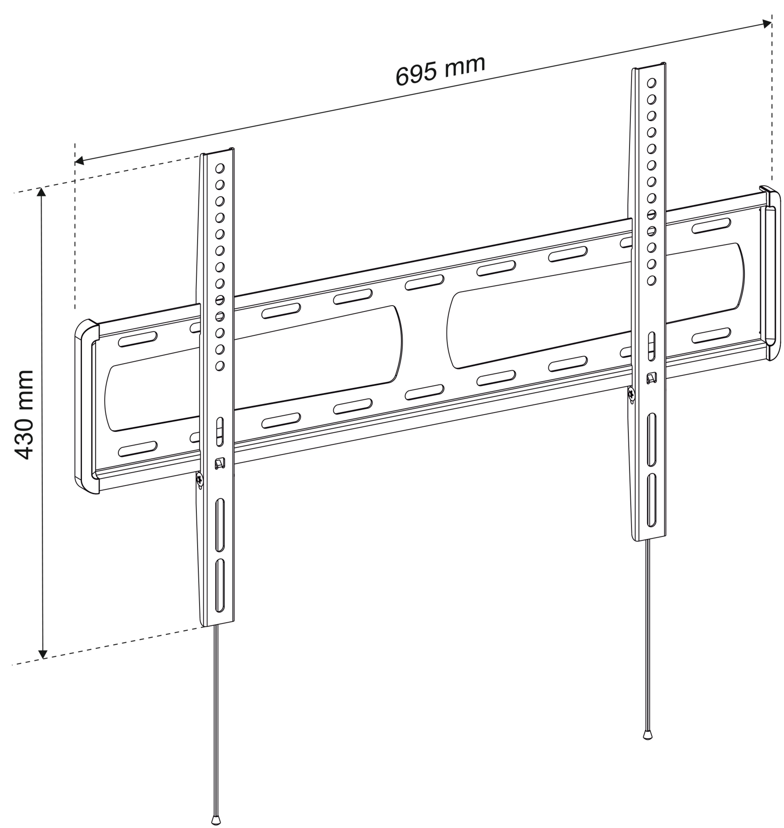 TECHNIMOUNT SLIM Technische Zeichnung, Gesamt