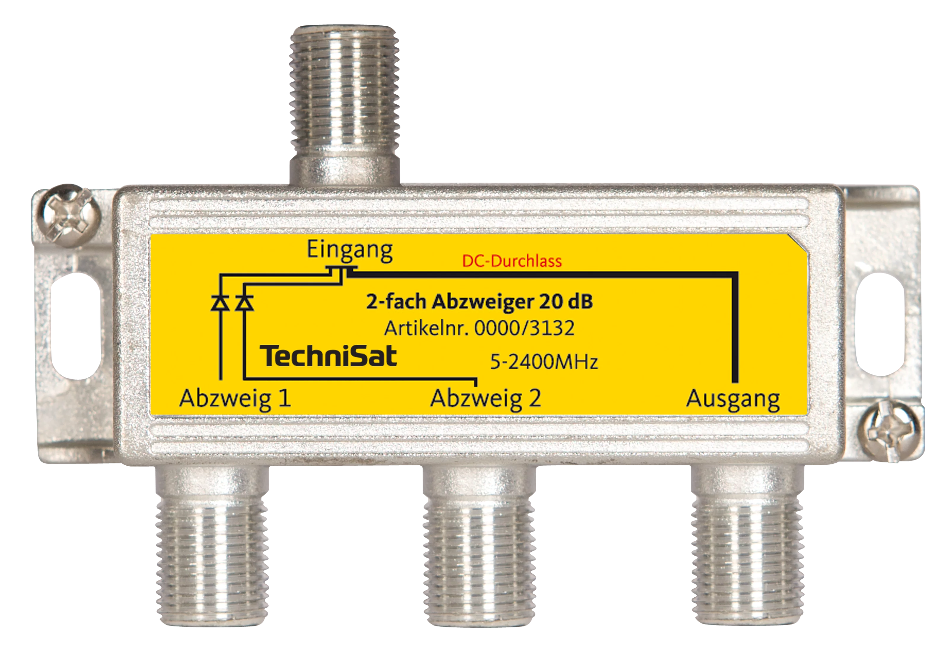 Podwójny rozdzielacz satelitarny 20 dB
