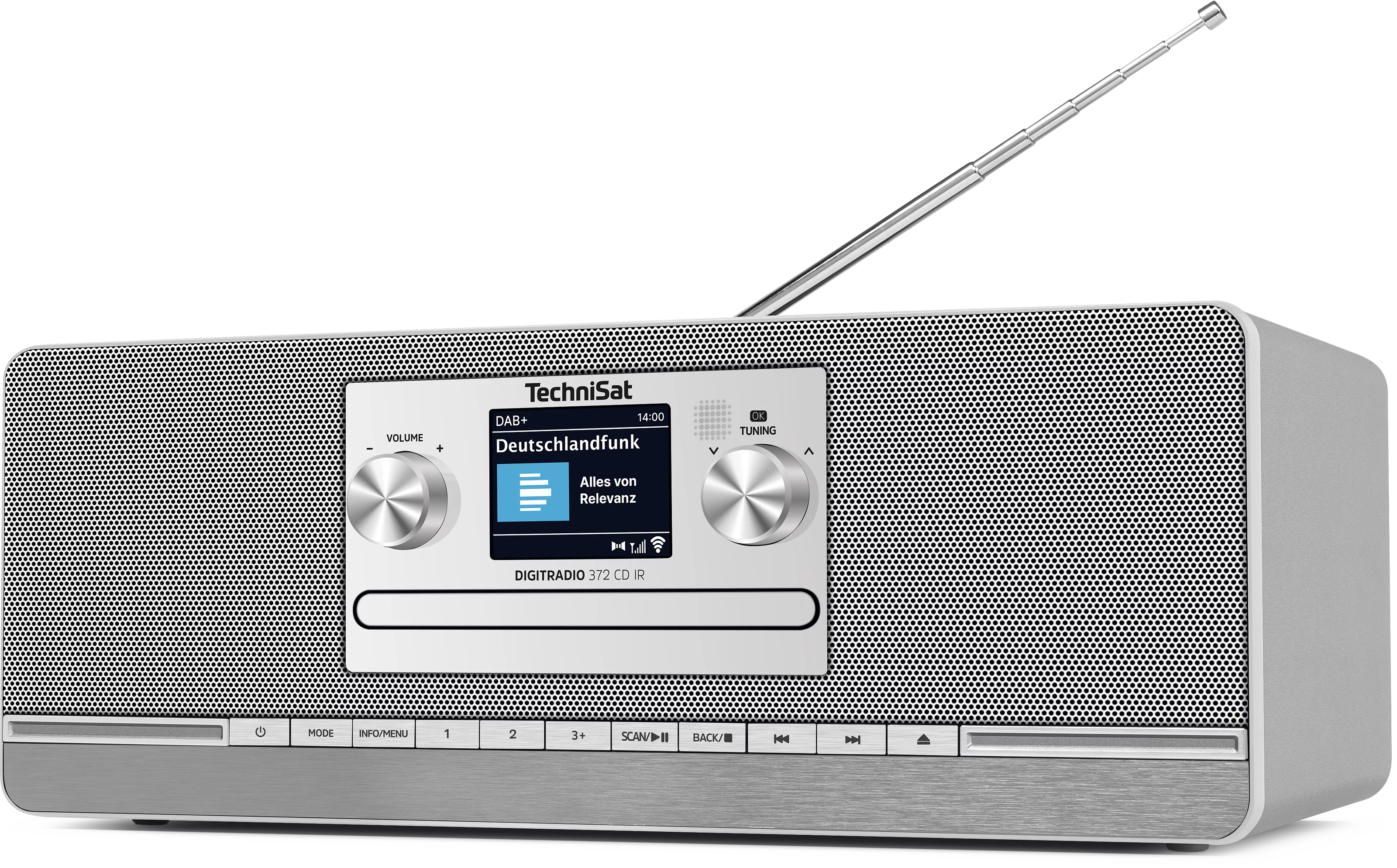 DIGITRADIO 372 CD IR, anthracite/silver Schräg, Links