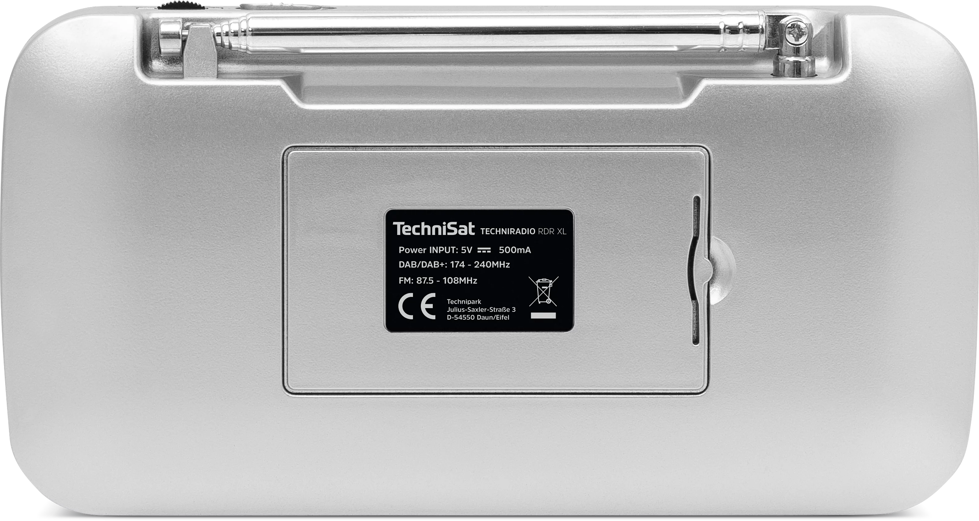 TECHNIRADIO RDR XL, silver Frontal, Rück