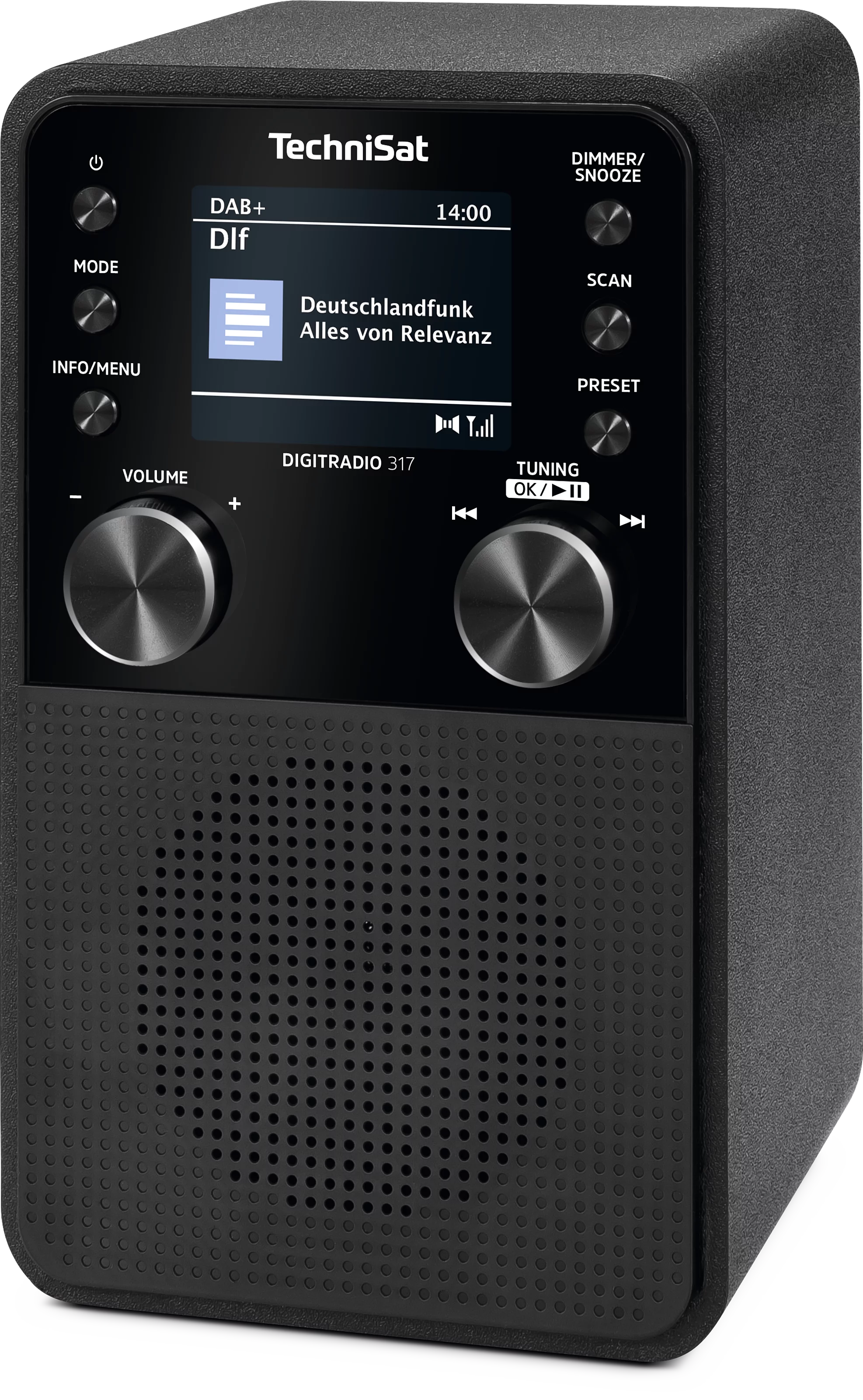 DIGITRADIO 317, black Schräg, Links