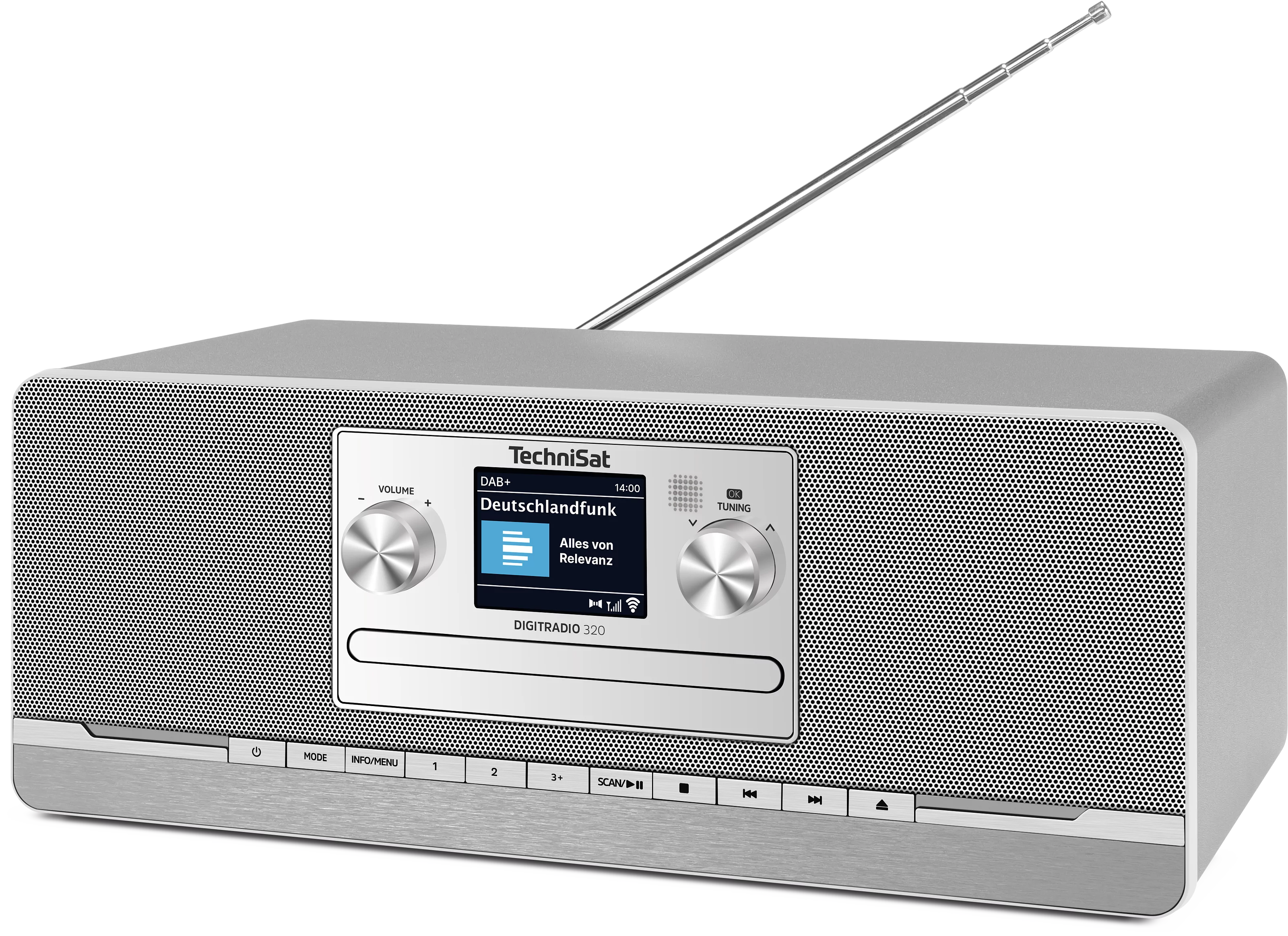 DIGITRADIO 320, anthracite/silver Schräg, Links