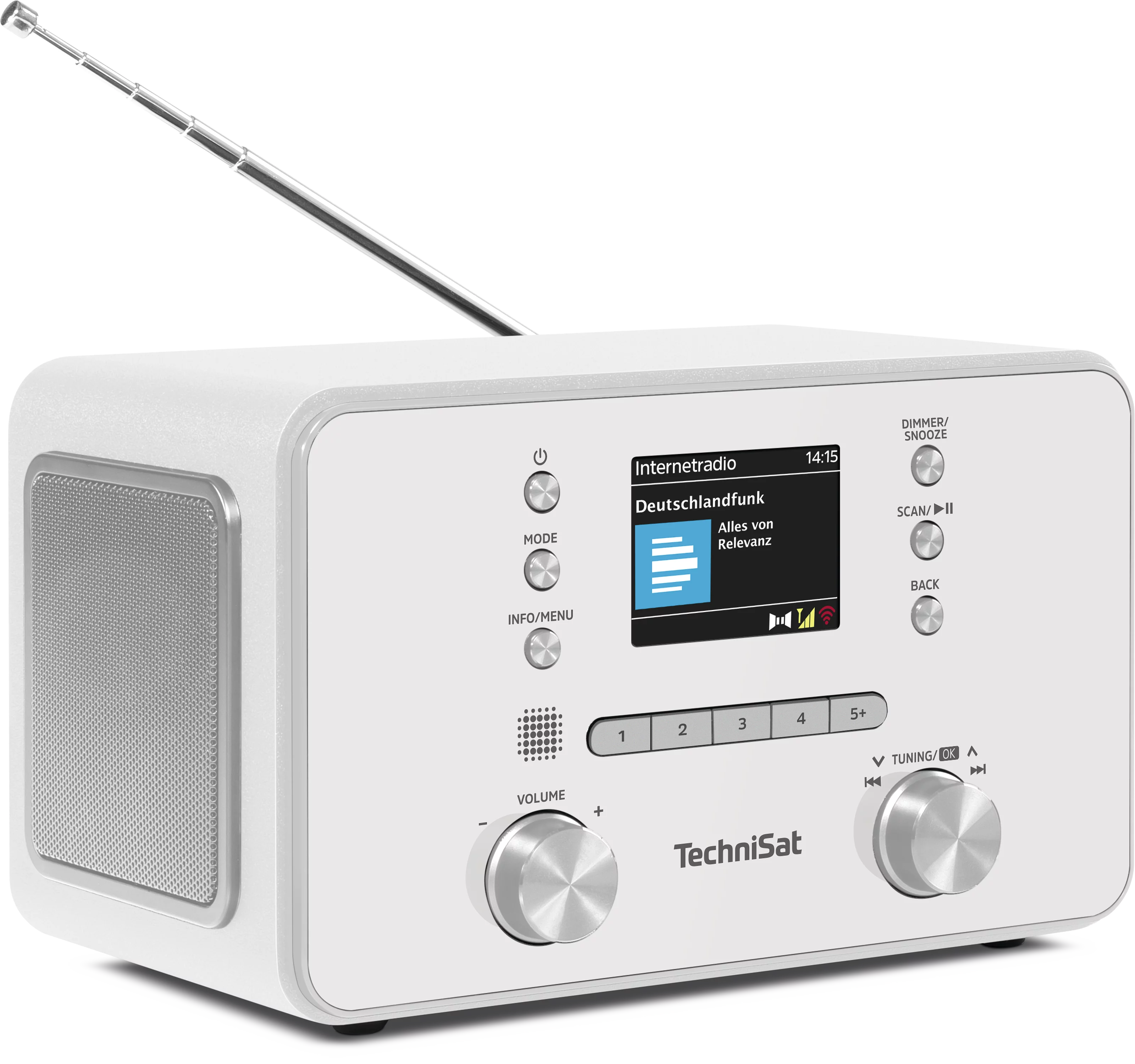 DIGITRADIO 550 IR, white Schräg, Rechts
