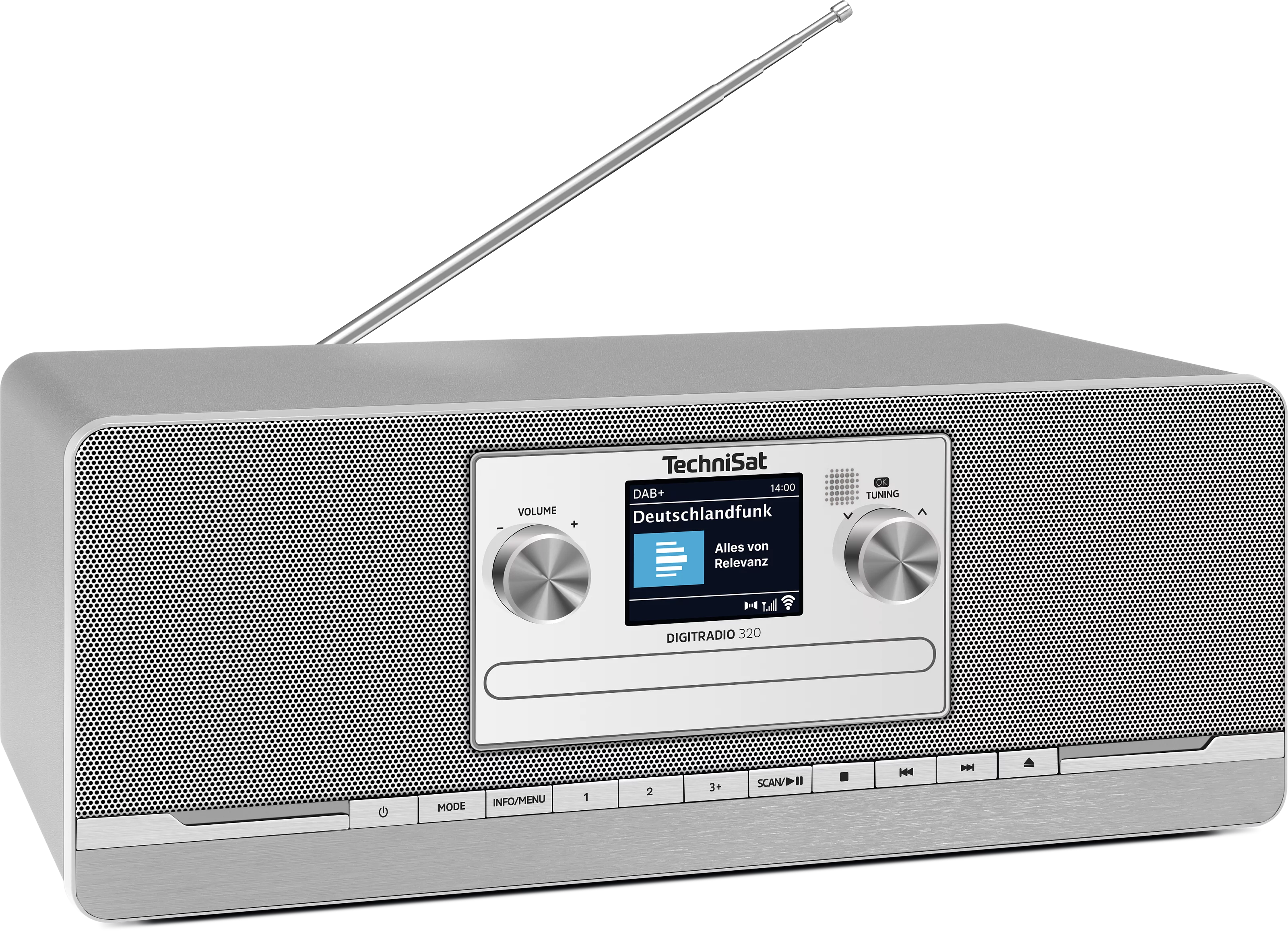 DIGITRADIO 320, anthracite/silver Schräg, Rechts