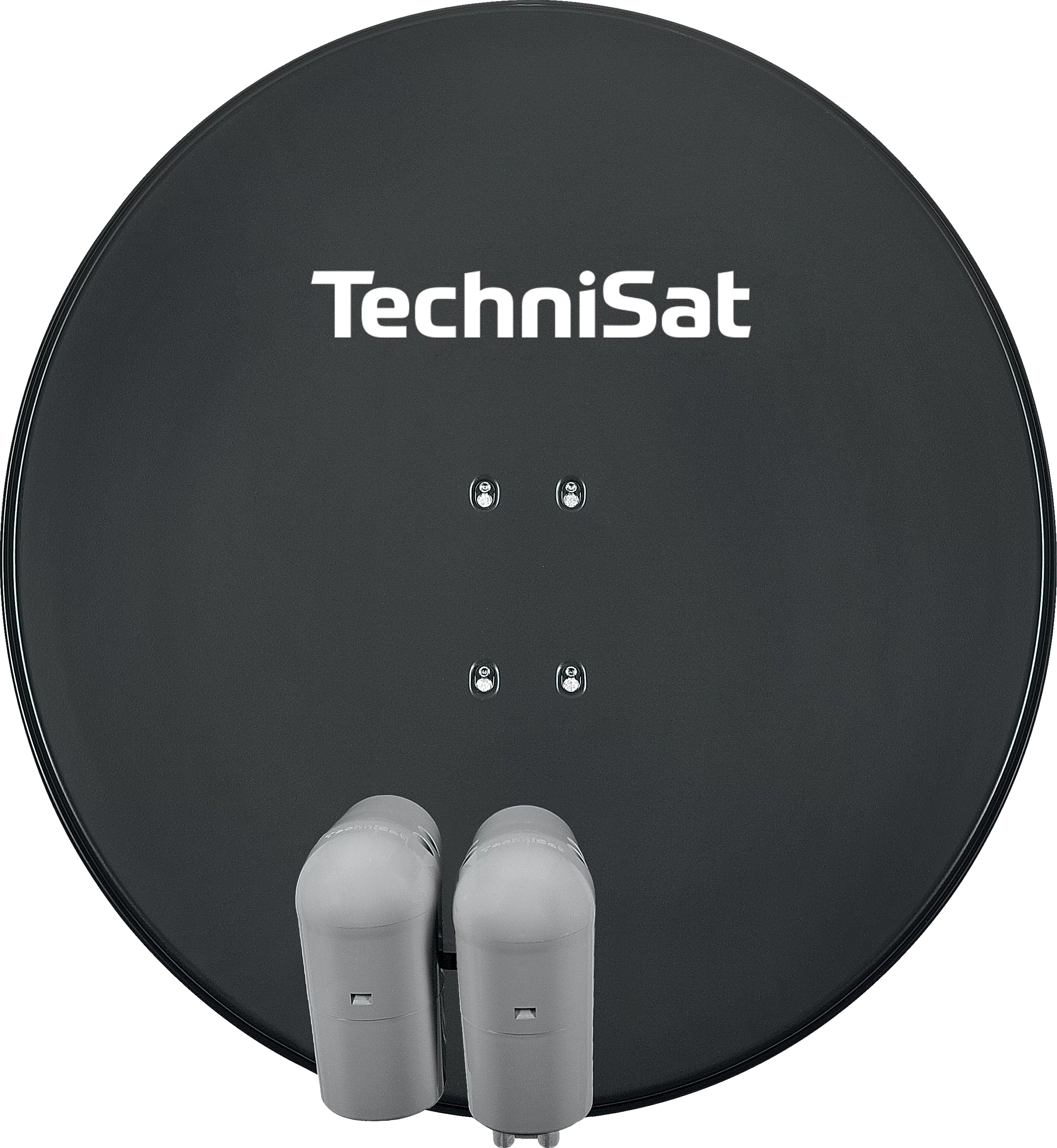 EUTELASTRASAT 850, 2 pozycje sat dla jednego użytkownika (2 x UNYSAT Universal-V/H-LNB, switch DiSEqC) Frontal, Front