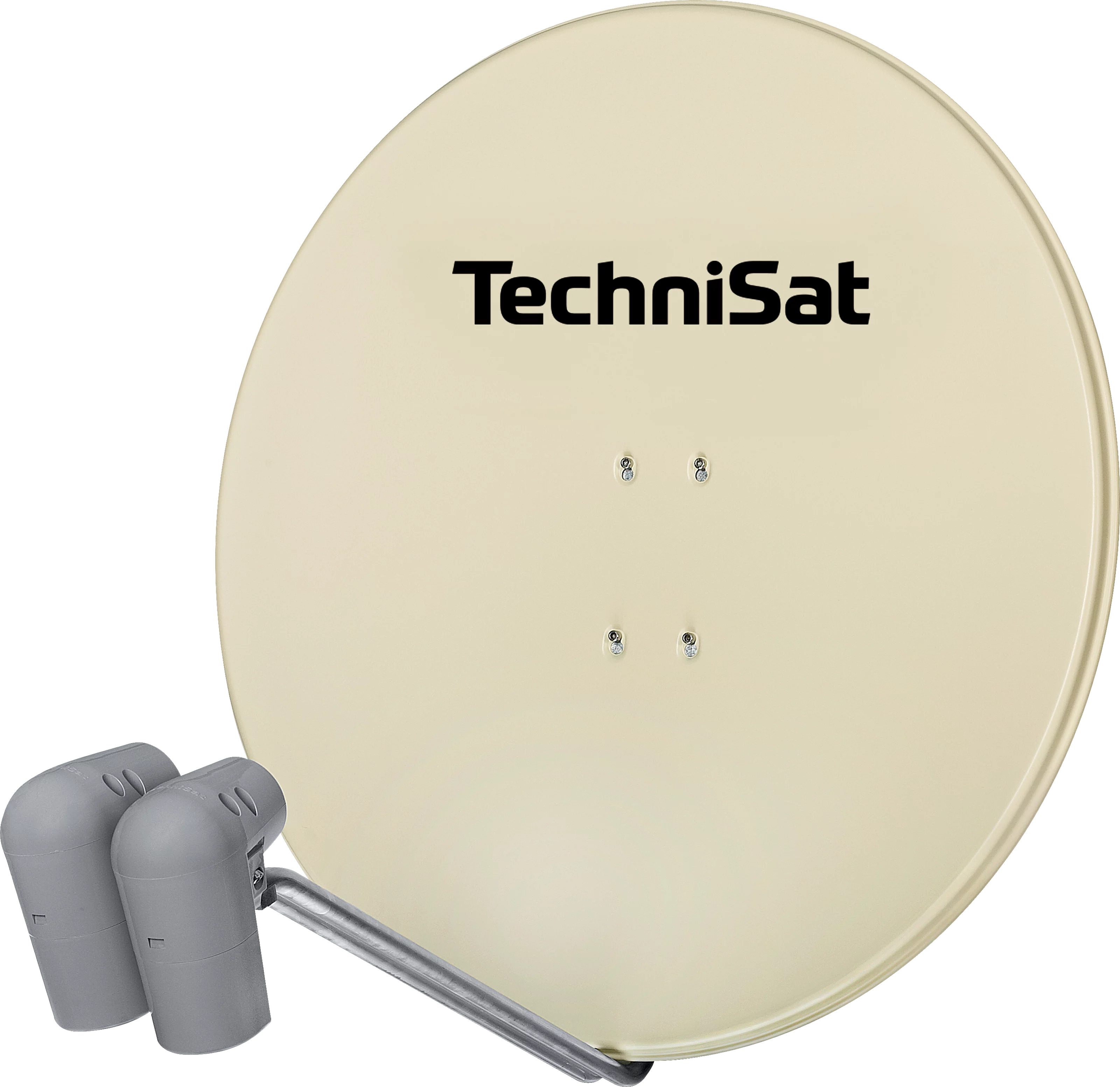 EUTELASTRASAT 850, 2 pozycje sat dla jednego użytkownika (2 x UNYSAT Universal-V/H-LNB, switch DiSEqC) Schräg, Links