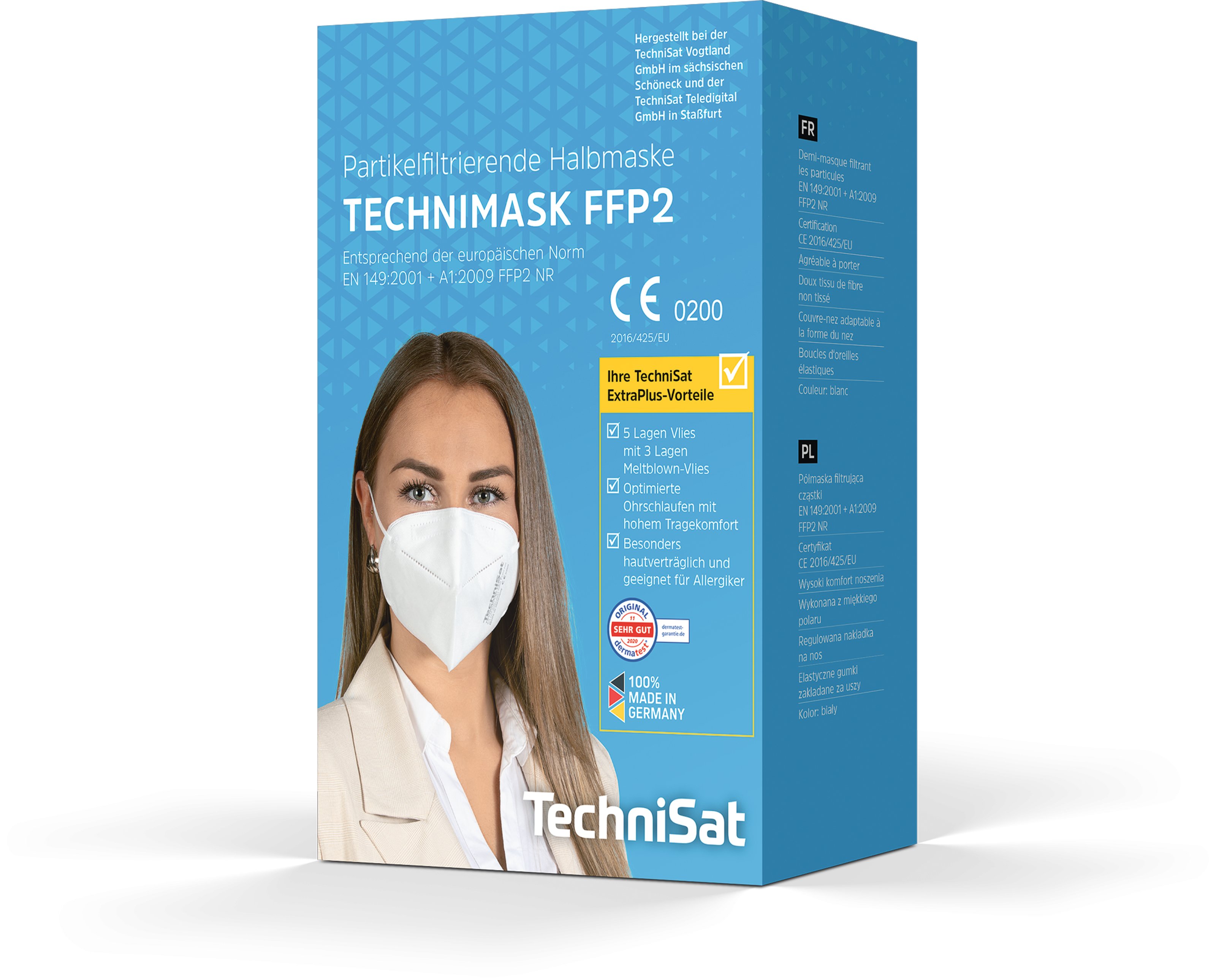 TECHNIMASK FFP2, 20 Stück (4 Polybeutel mit je 5 Stück) MVerpackung