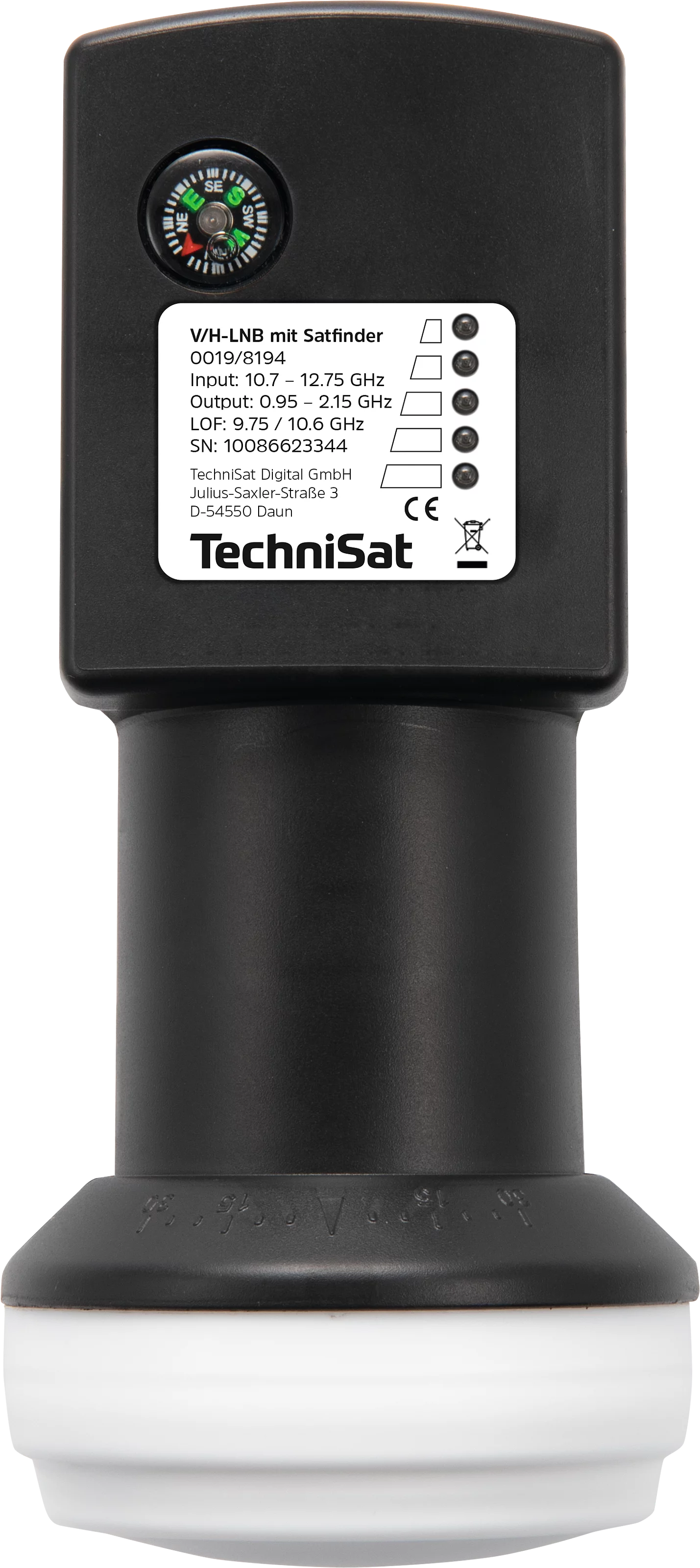 Universal-V/H-LNB Satfinder Schräg, Unten