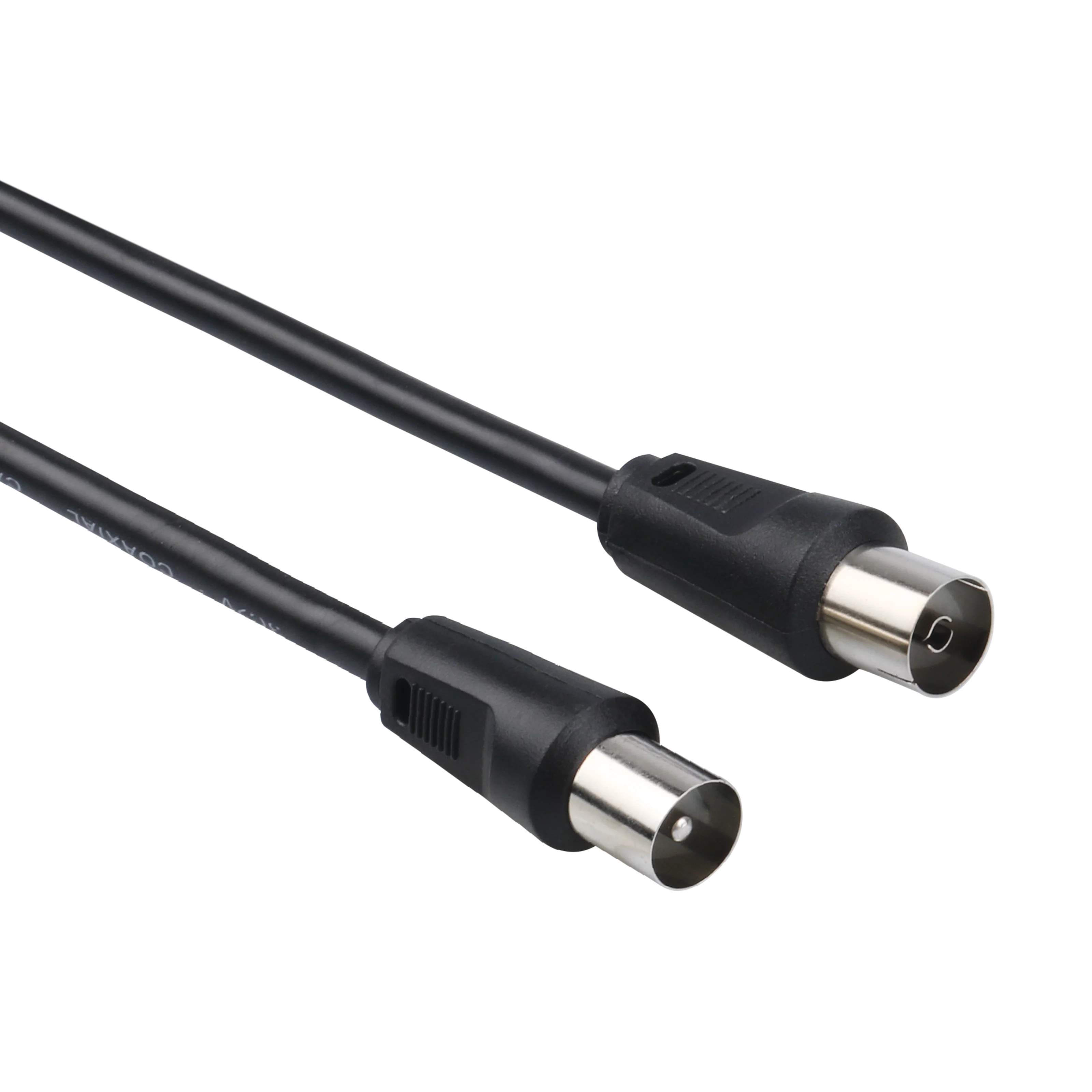 IEC antenna cable; 1.5 m, black Frontal, Front
