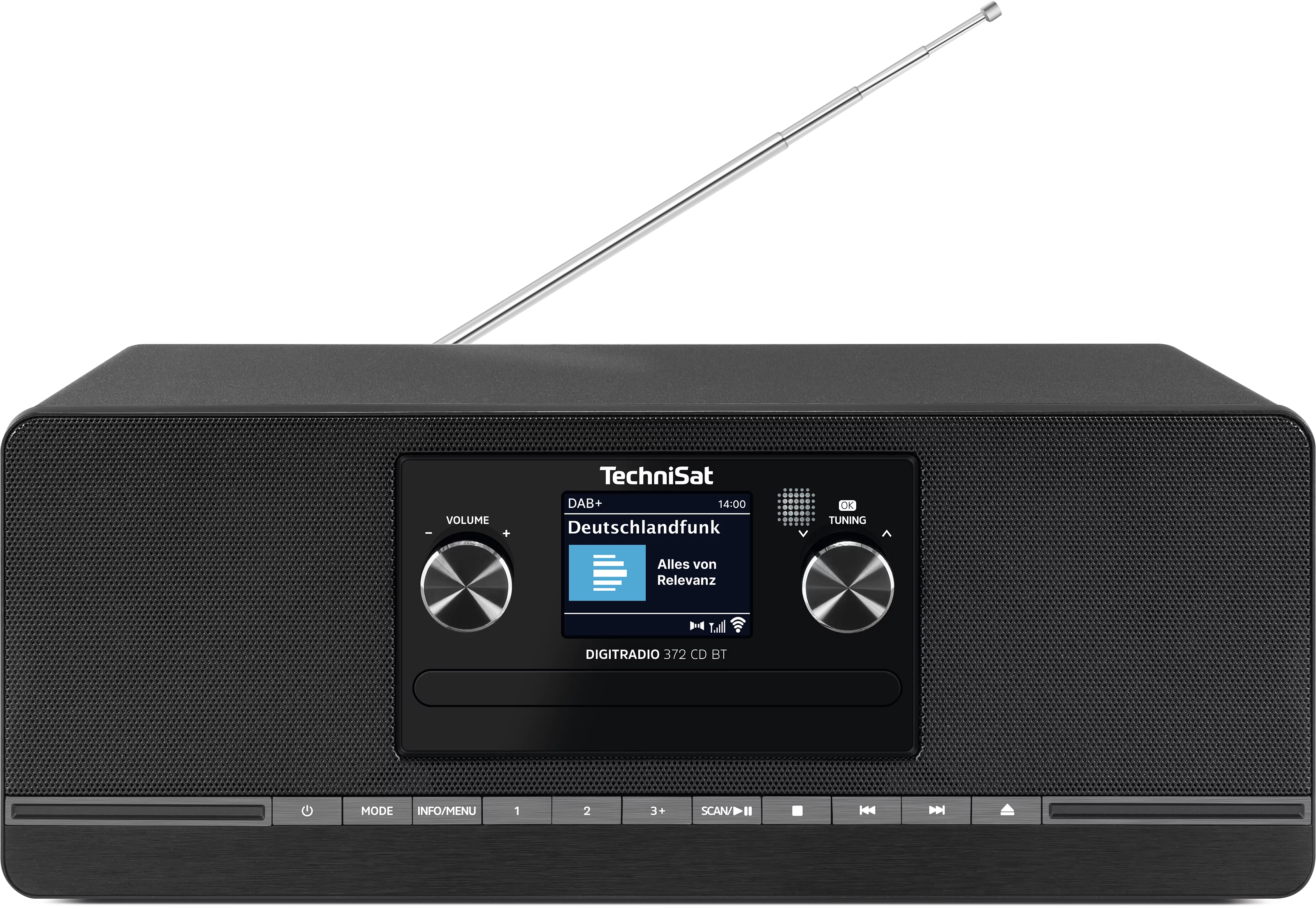 DIGITRADIO 372 CD BT, black Frontal, Front