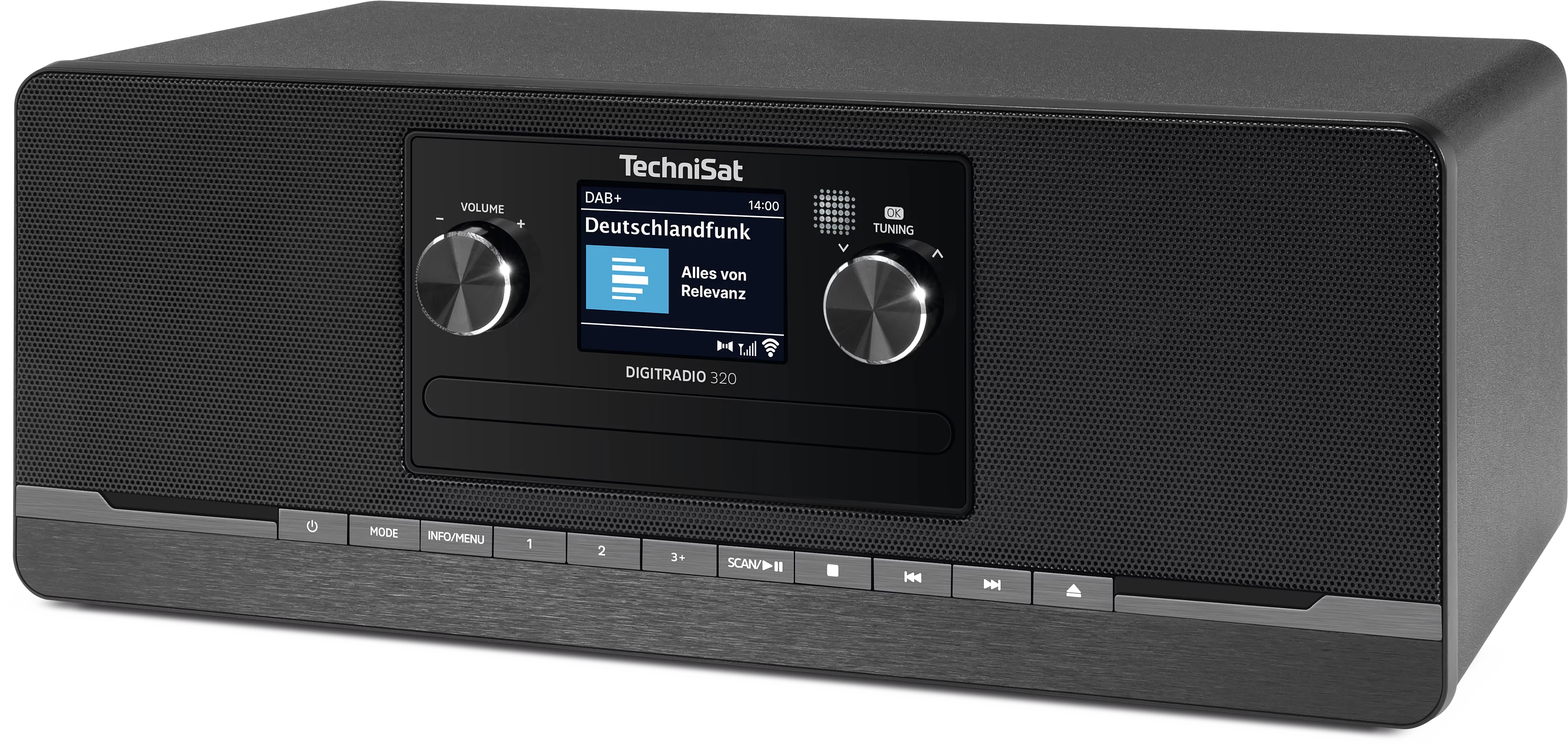 DIGITRADIO 320, black Schräg, Links