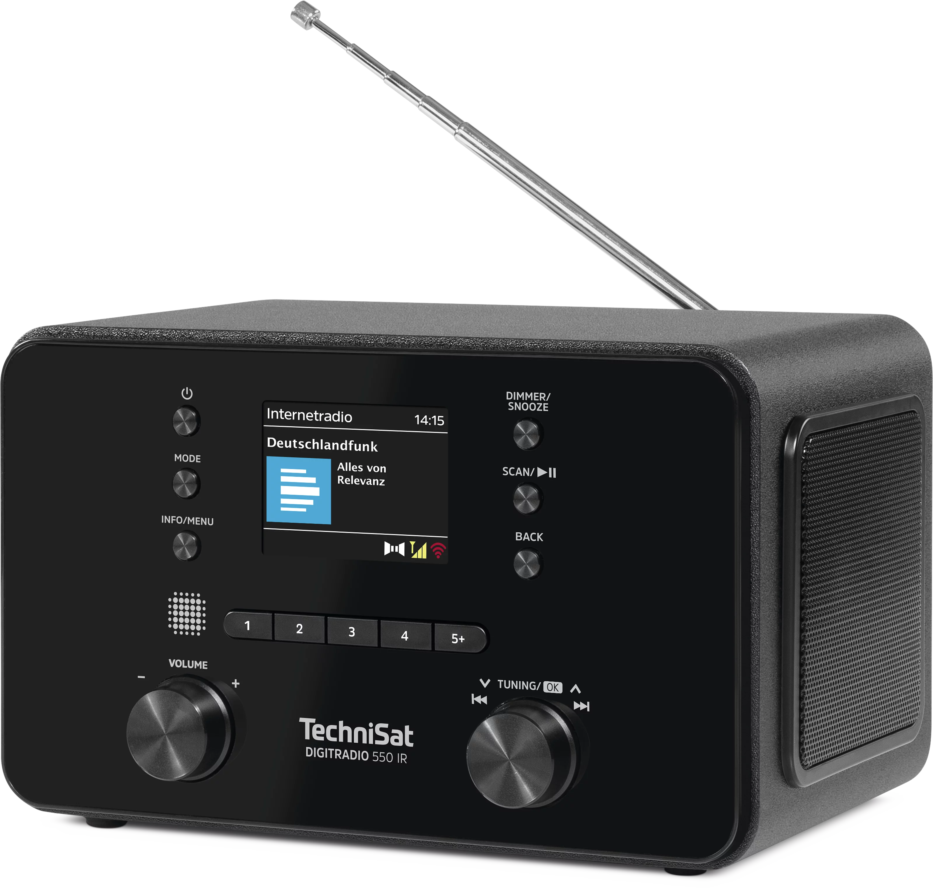 DIGITRADIO 550 IR, black Schräg, Links