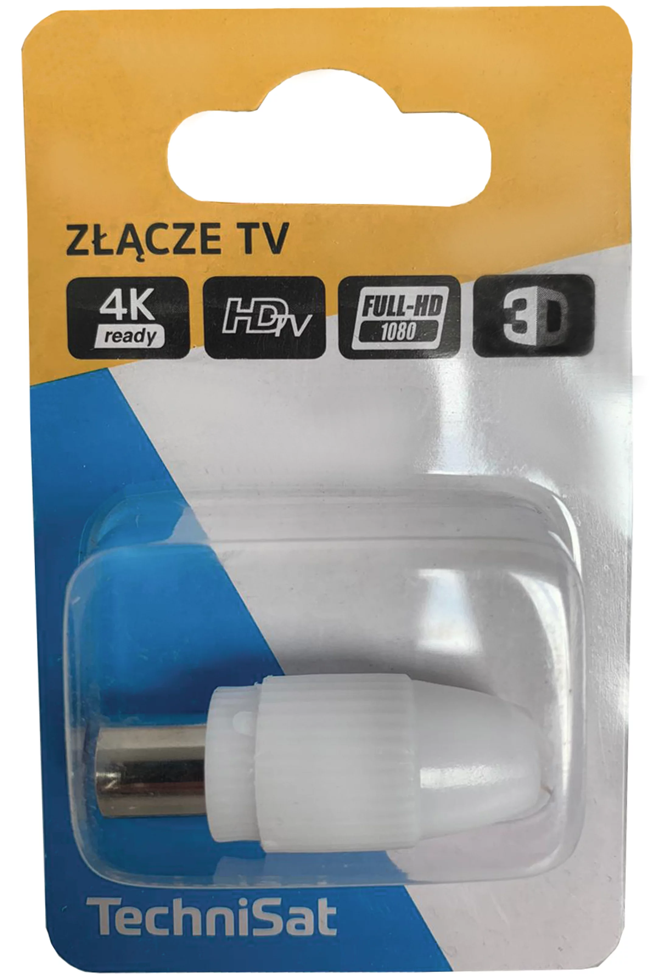 Złącze TV męskie plastikowe Frontal, Front