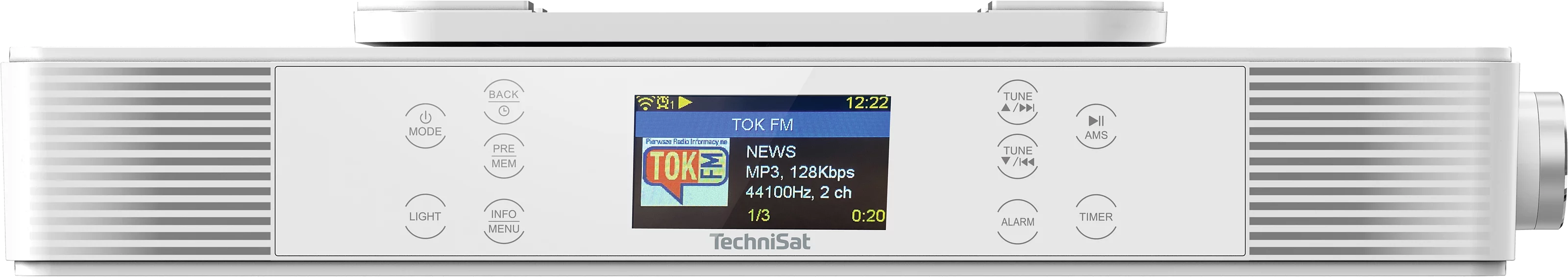 KITCHENRADIO IR, white Frontal, Front