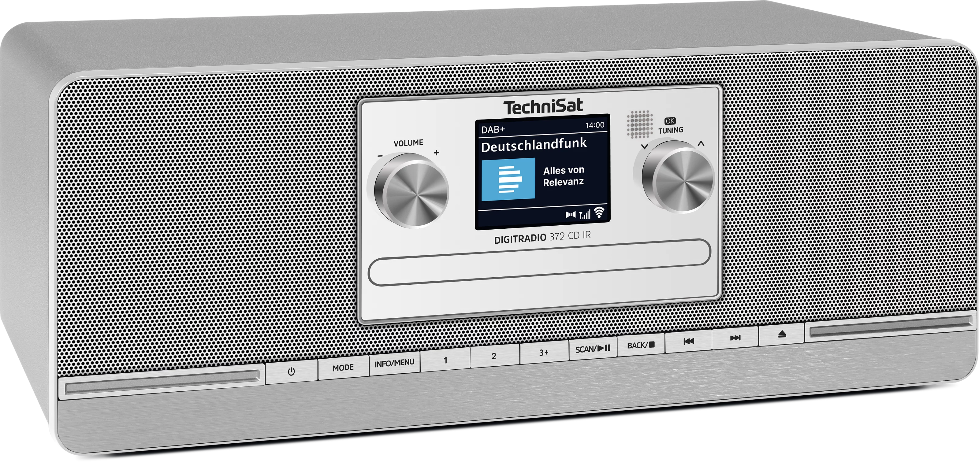 DIGITRADIO 372 CD IR, anthracite/silver Schräg, Rechts