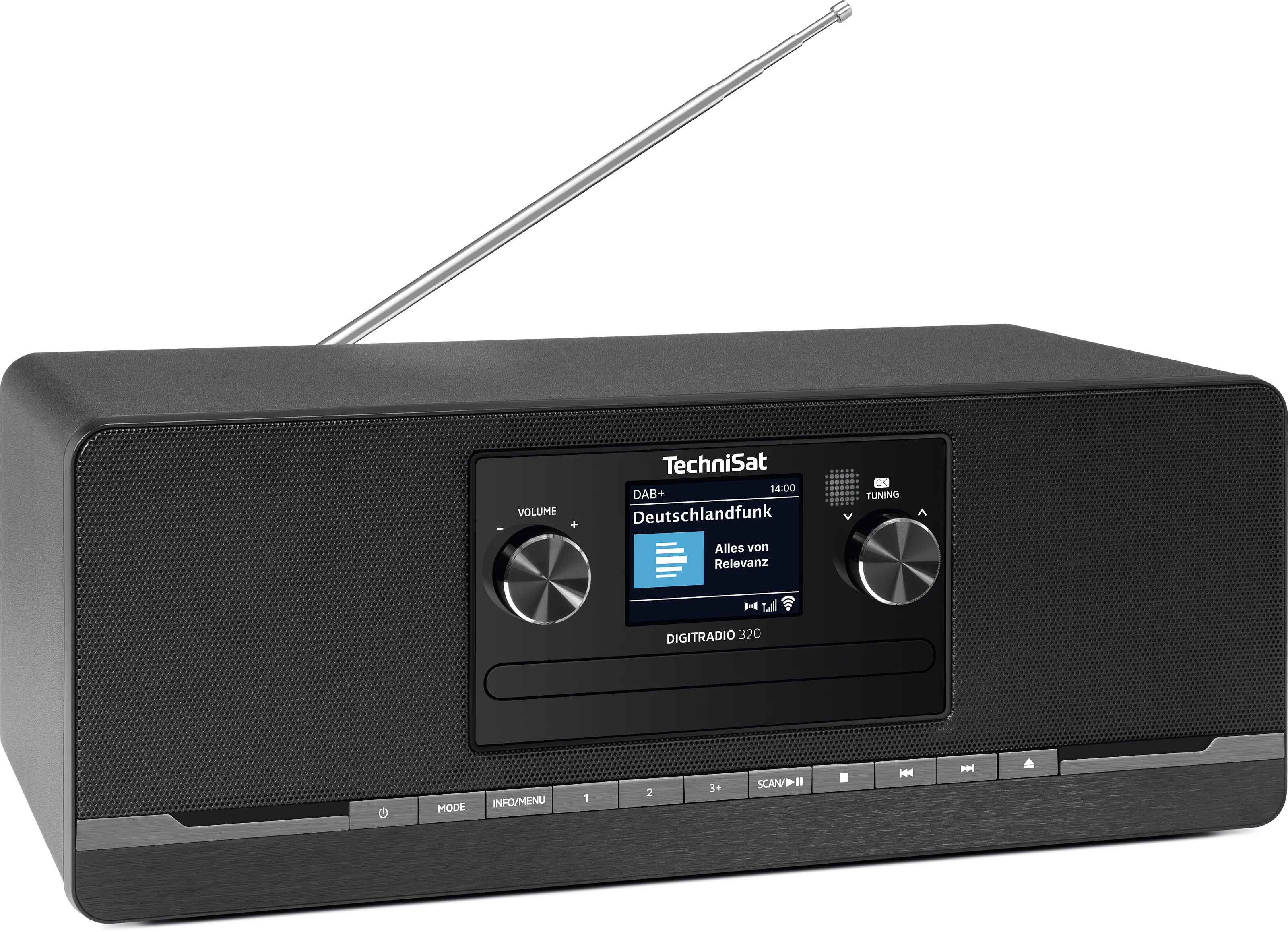 DIGITRADIO 320, black Schräg, Rechts
