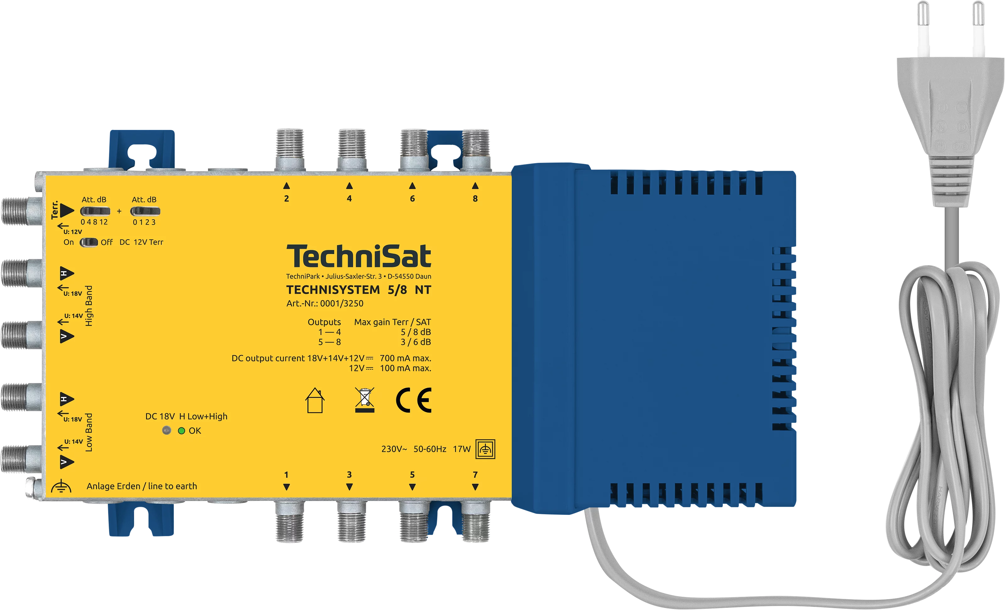 TECHNISYSTEM 5/8 NT Frontal, Front