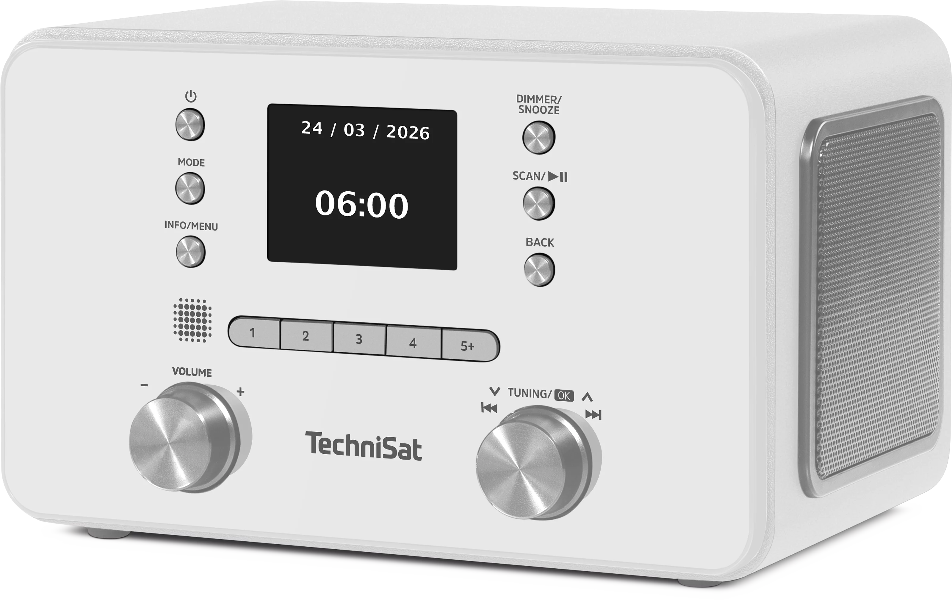 DIGITRADIO 550 IR, white Schräg, Links