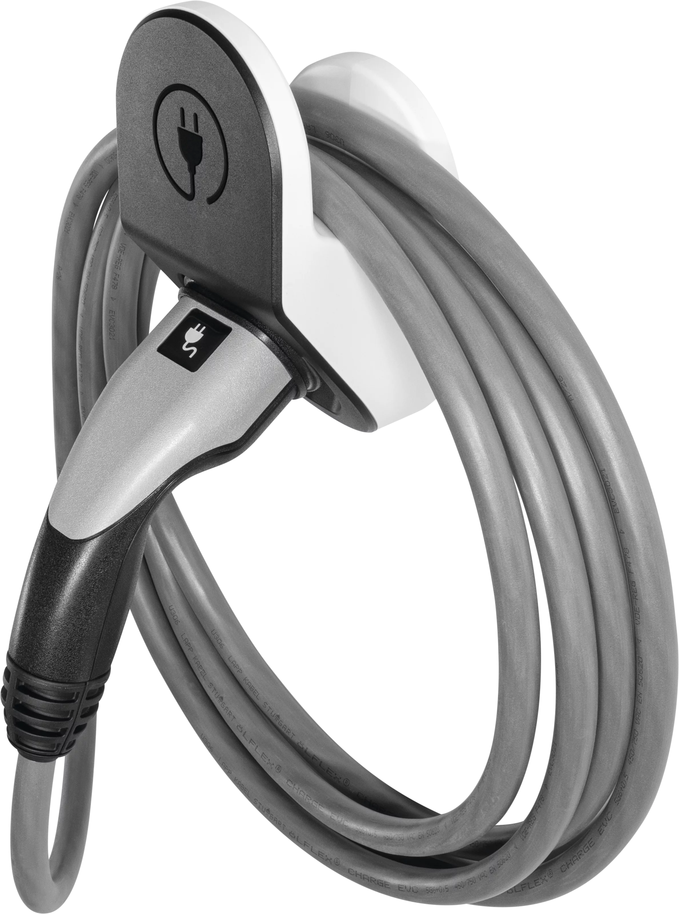 Uchwyt na wtyczkę i kabel Typ 2 Schräg, Links