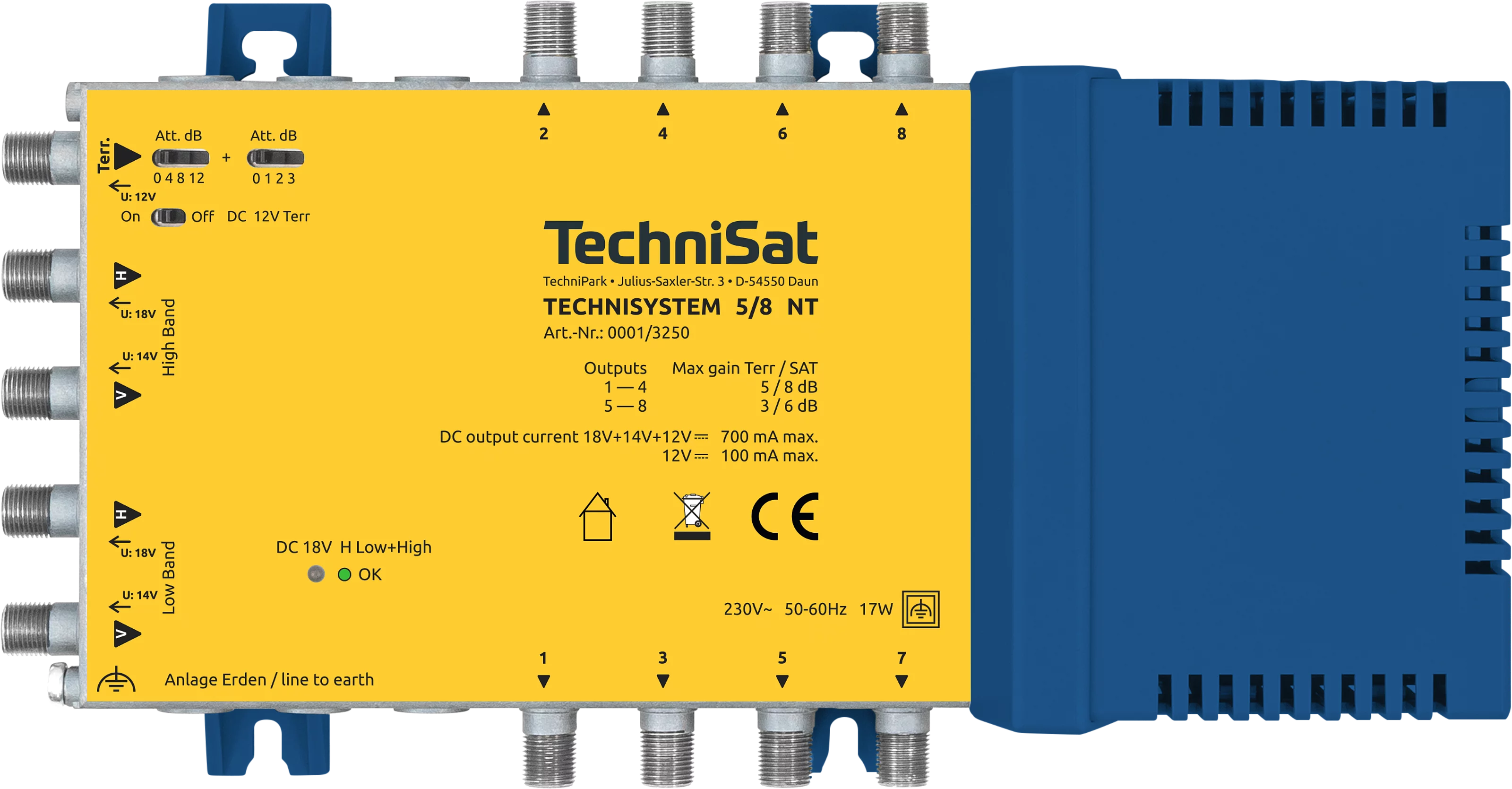 TECHNISYSTEM 5/8 NT Frontal, Front