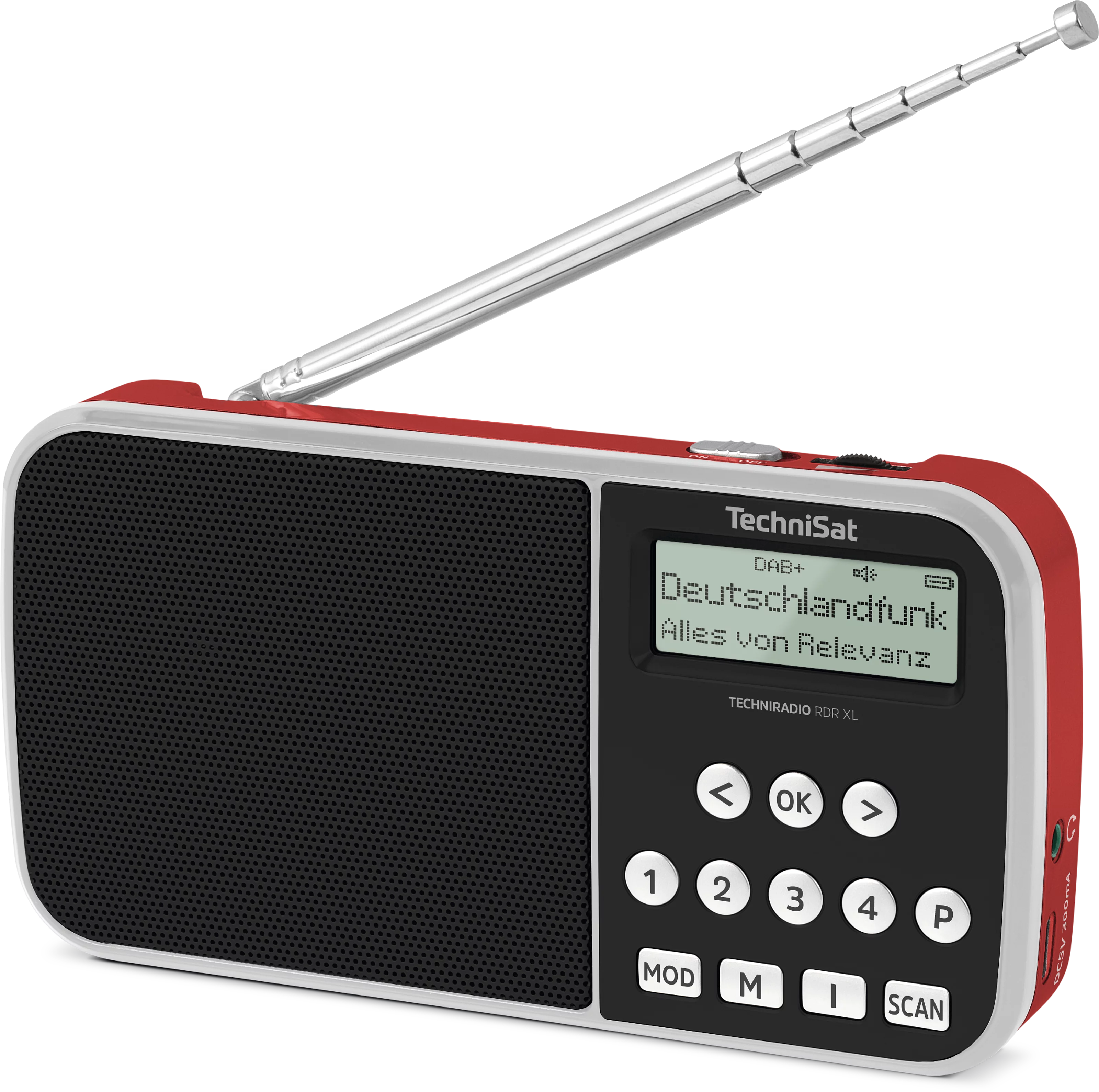 TECHNIRADIO RDR XL, czerwony Schräg, Links