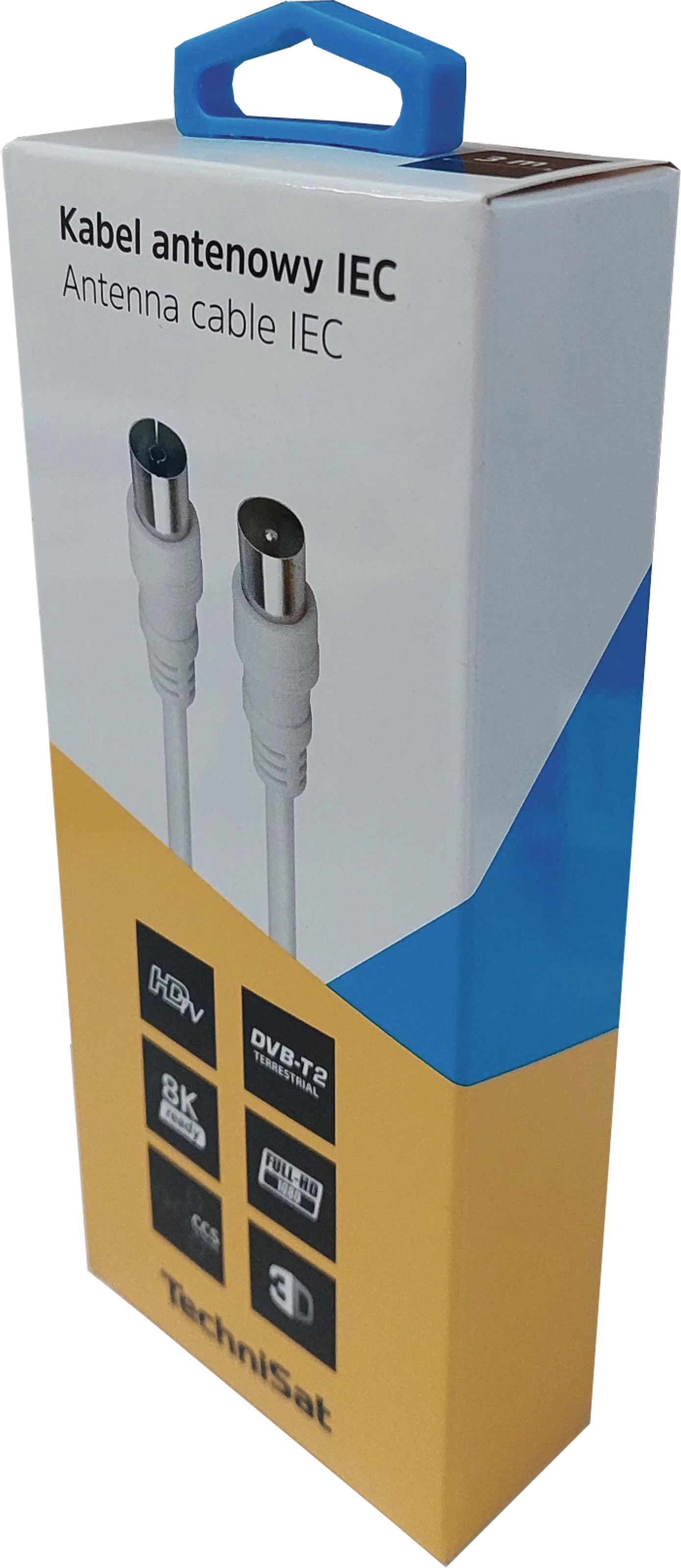 IEC antenna cable; 3 m, white MVerpackung