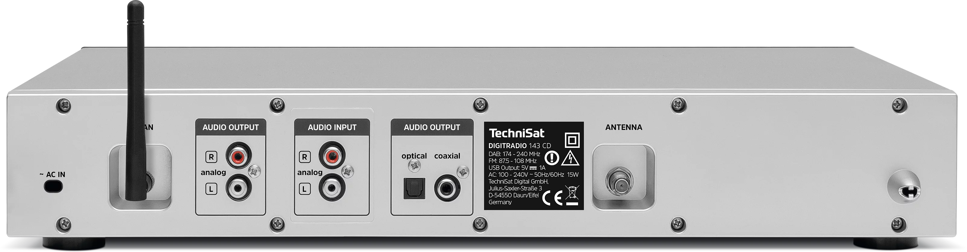 DIGITRADIO 143 CD (V3) Frontal, Rück DIGITRADIO 143 CD (V3) Frontal, Rück