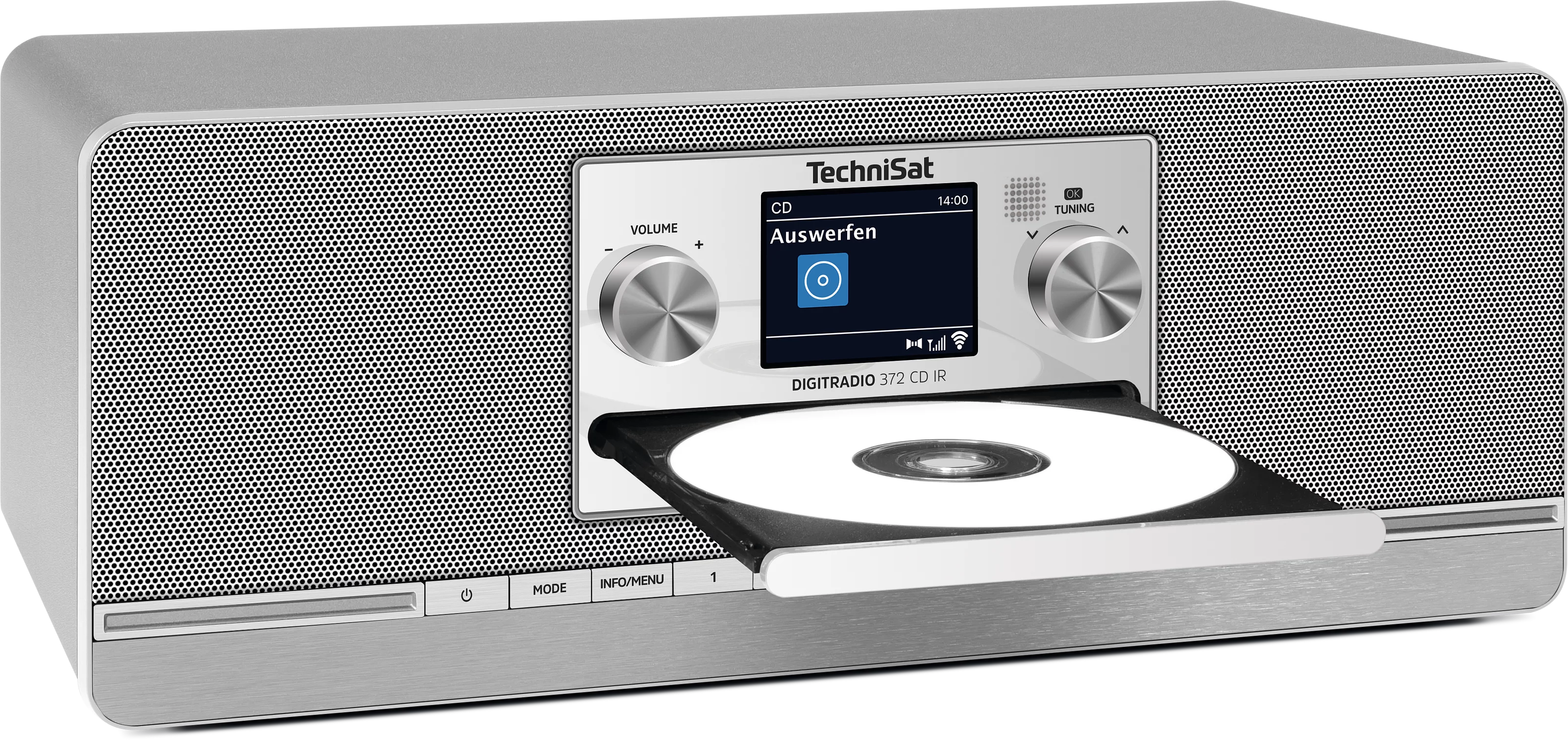 DIGITRADIO 372 CD IR, anthracite/silver Schräg, Rechts