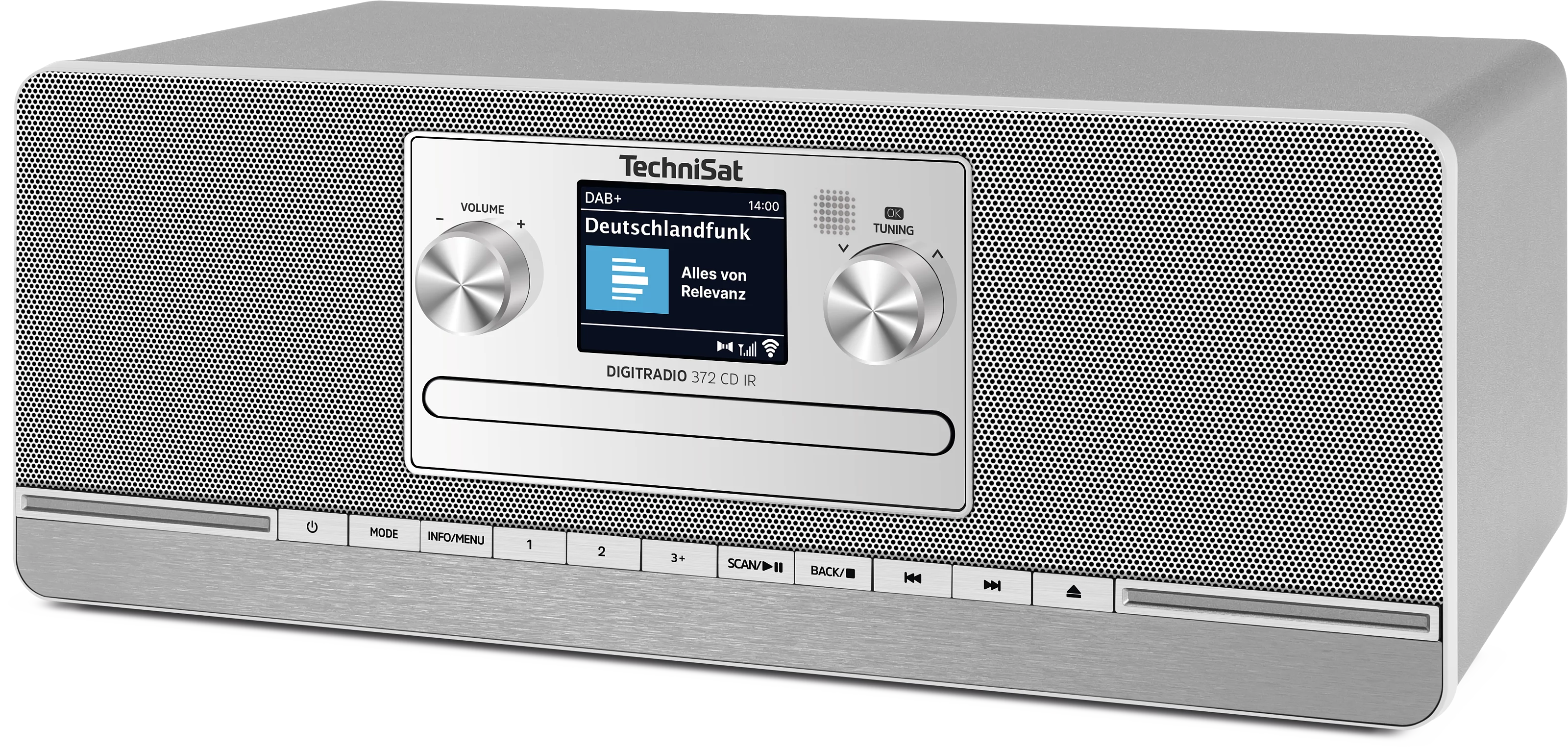 DIGITRADIO 372 CD IR, anthracite/silver Schräg, Links