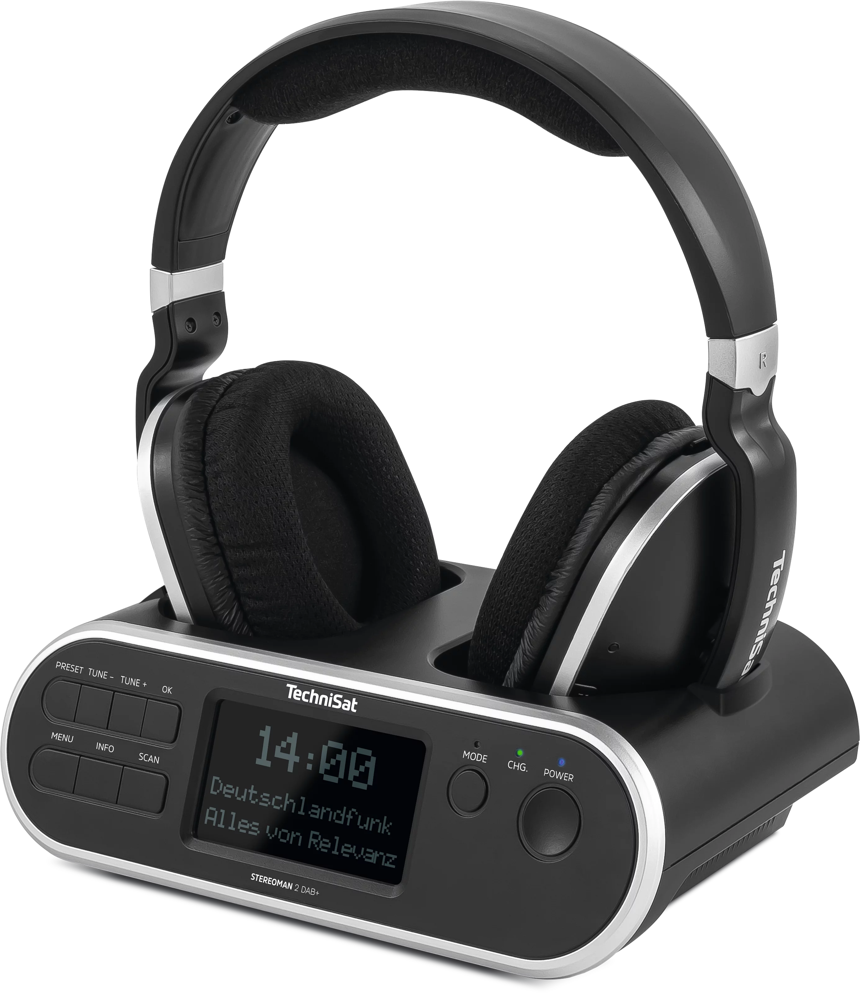 STEREOMAN 2 DAB+, black Schräg, Links STEREOMAN 2 DAB+, black Schräg, Links