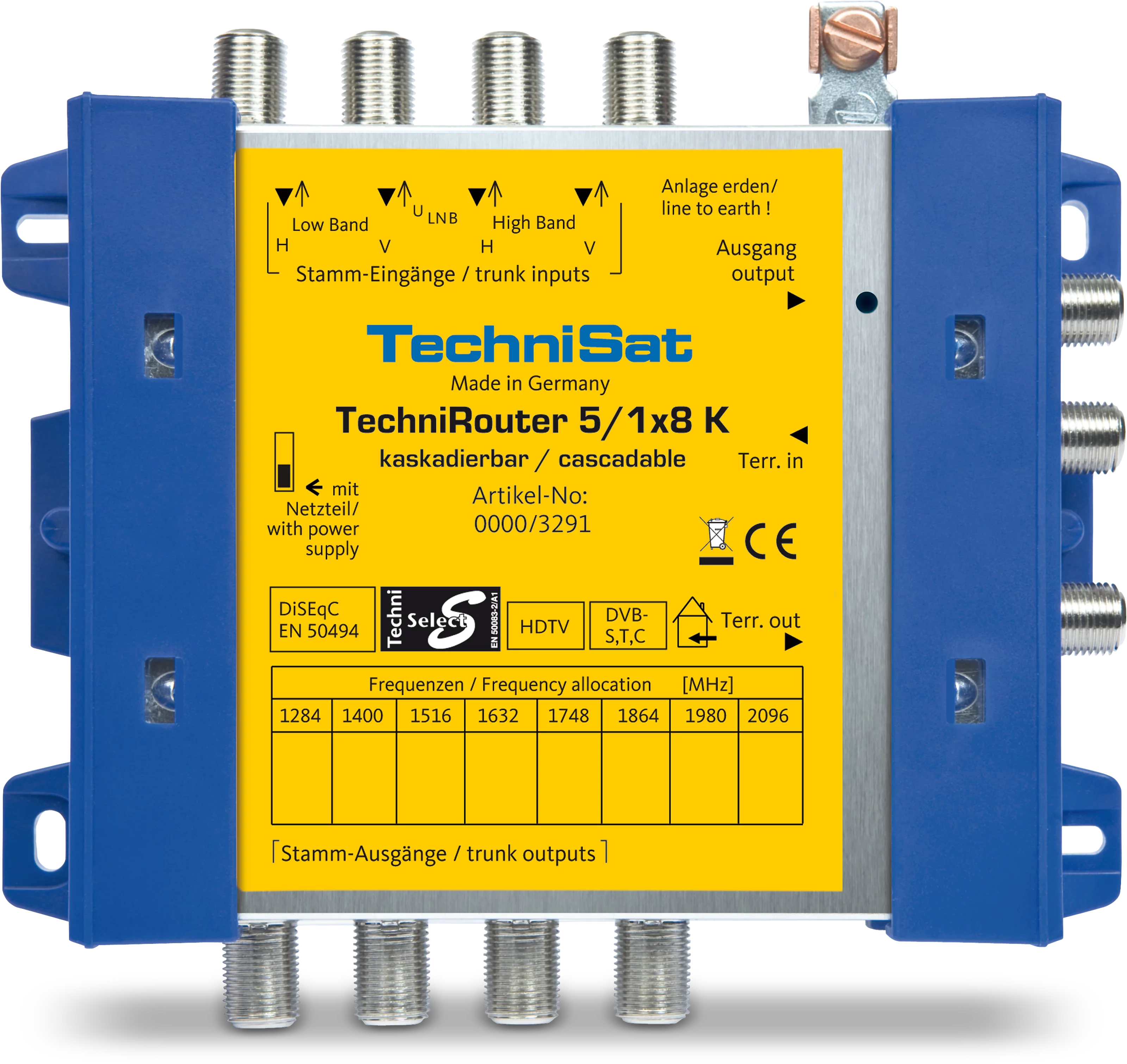 TECHNIROUTER 5/1x8 K (Kaskade) Frontal, Front