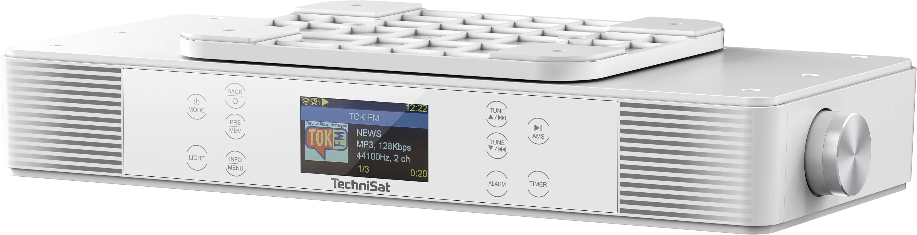 KITCHENRADIO IR, white Schräg, Links