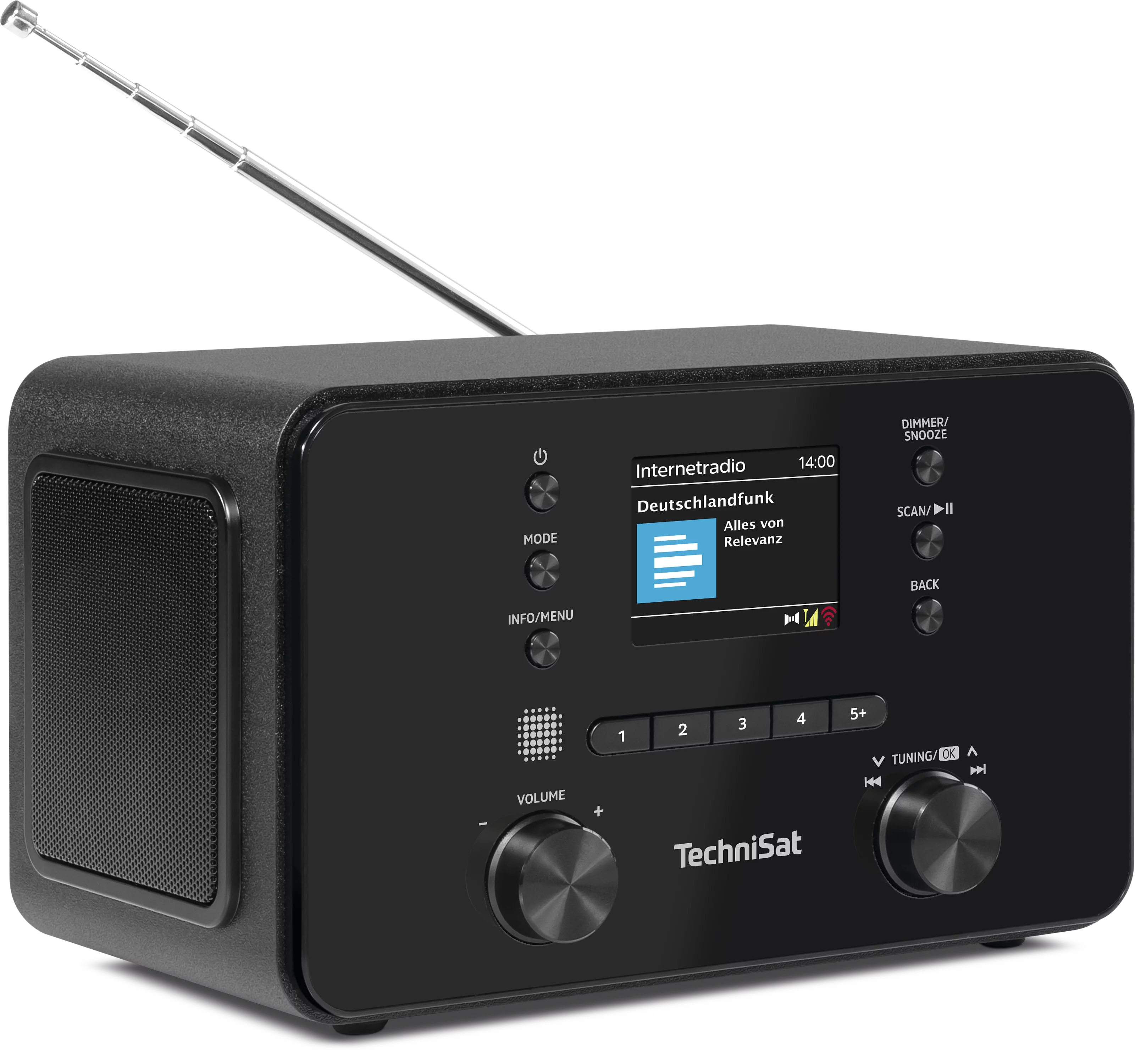 DIGITRADIO 550 IR, black Schräg, Rechts