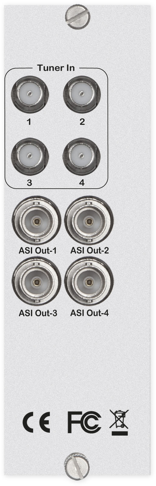DVB-S2/IP PROCESSOR QUAD, 128 x Multicast Frontal, Rück