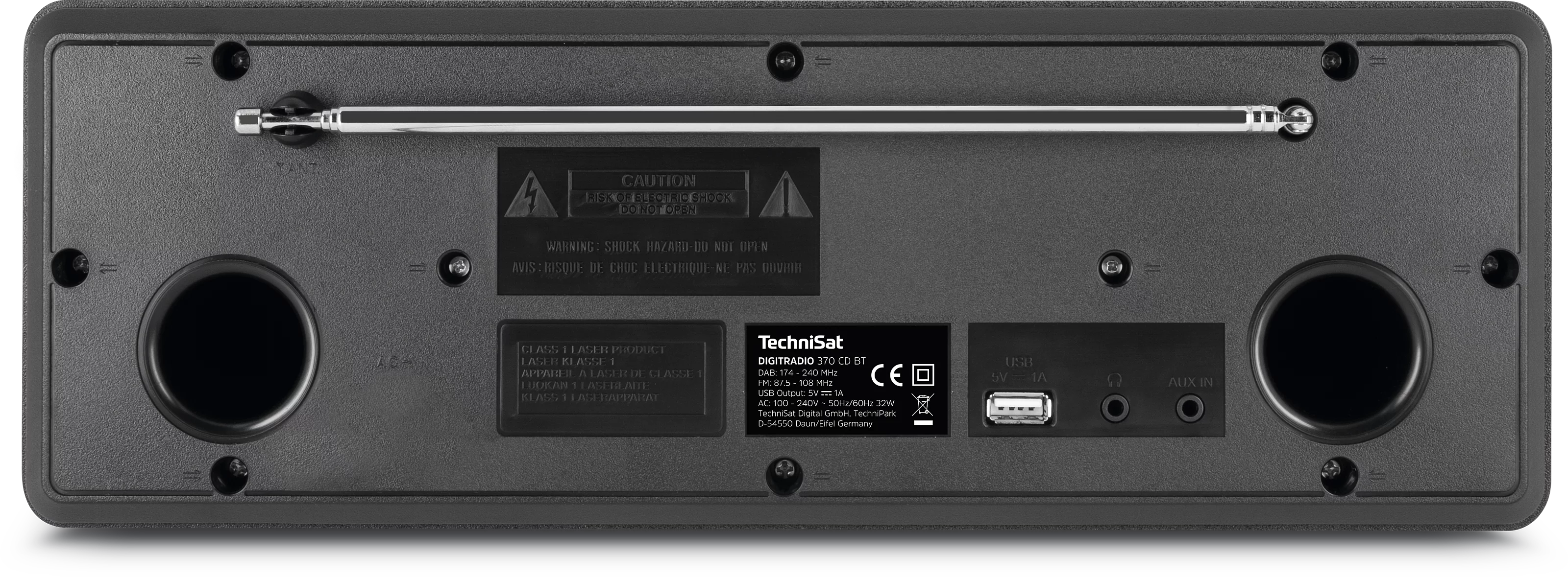 DIGITRADIO 370 CD BT Frontal, Rück