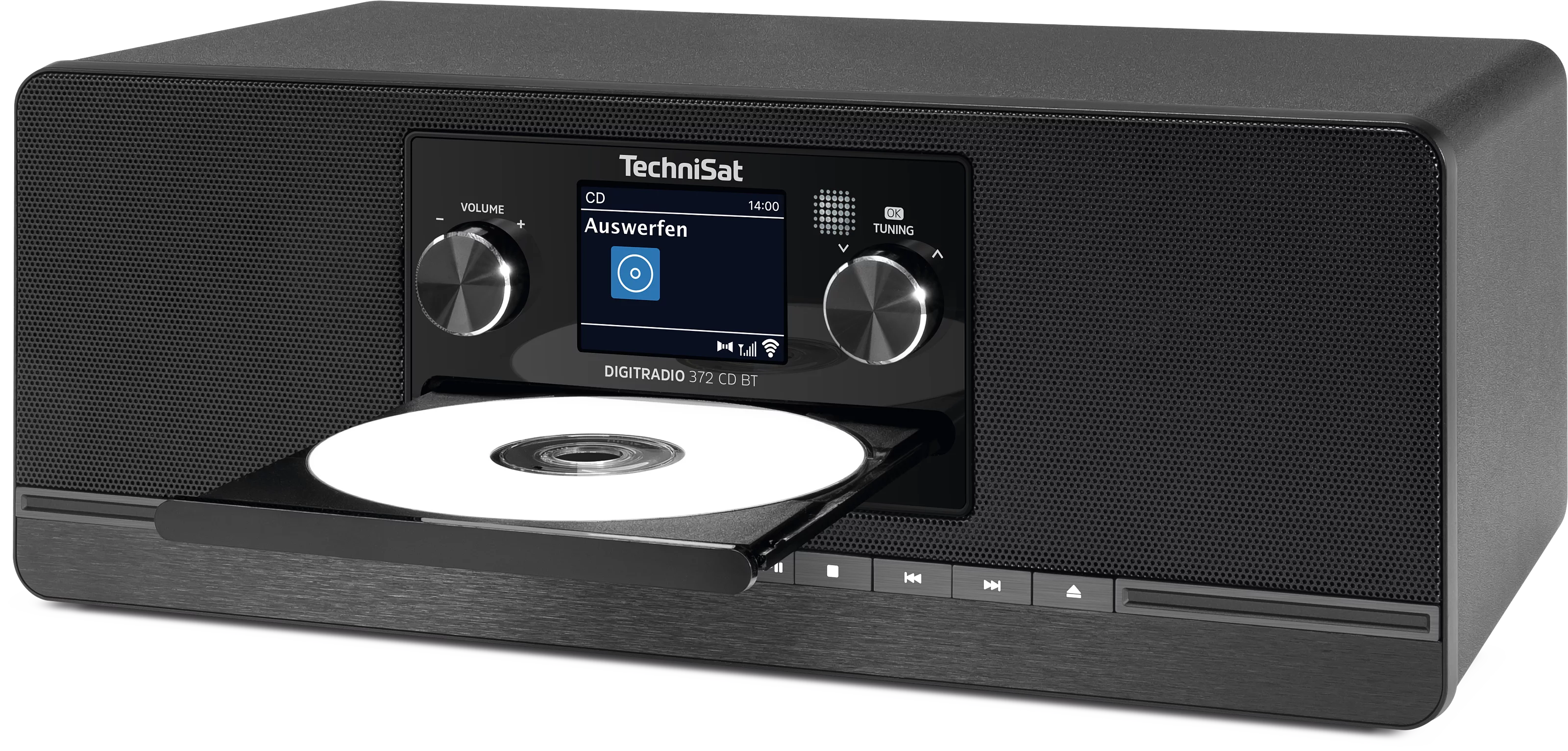 DIGITRADIO 372 CD BT, black Schräg, Links