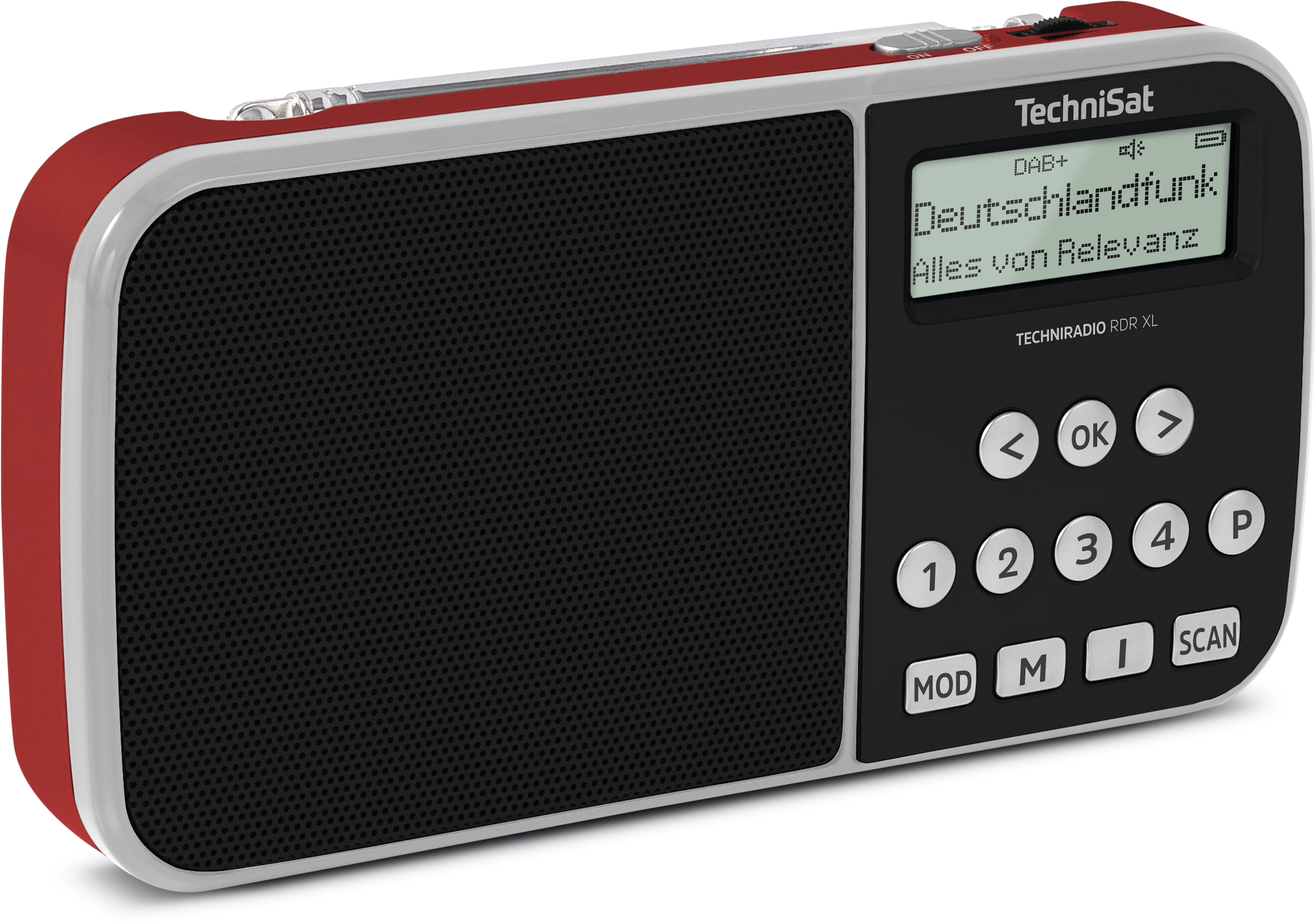 TECHNIRADIO RDR XL, czerwony Schräg, Rechts