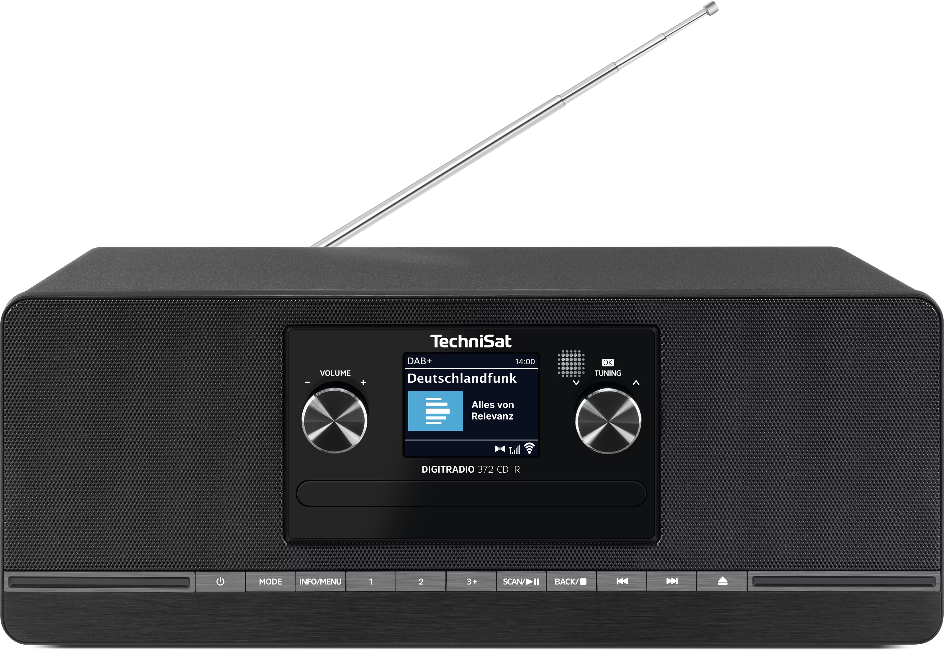 DIGITRADIO 372 CD IR, black Frontal, Front