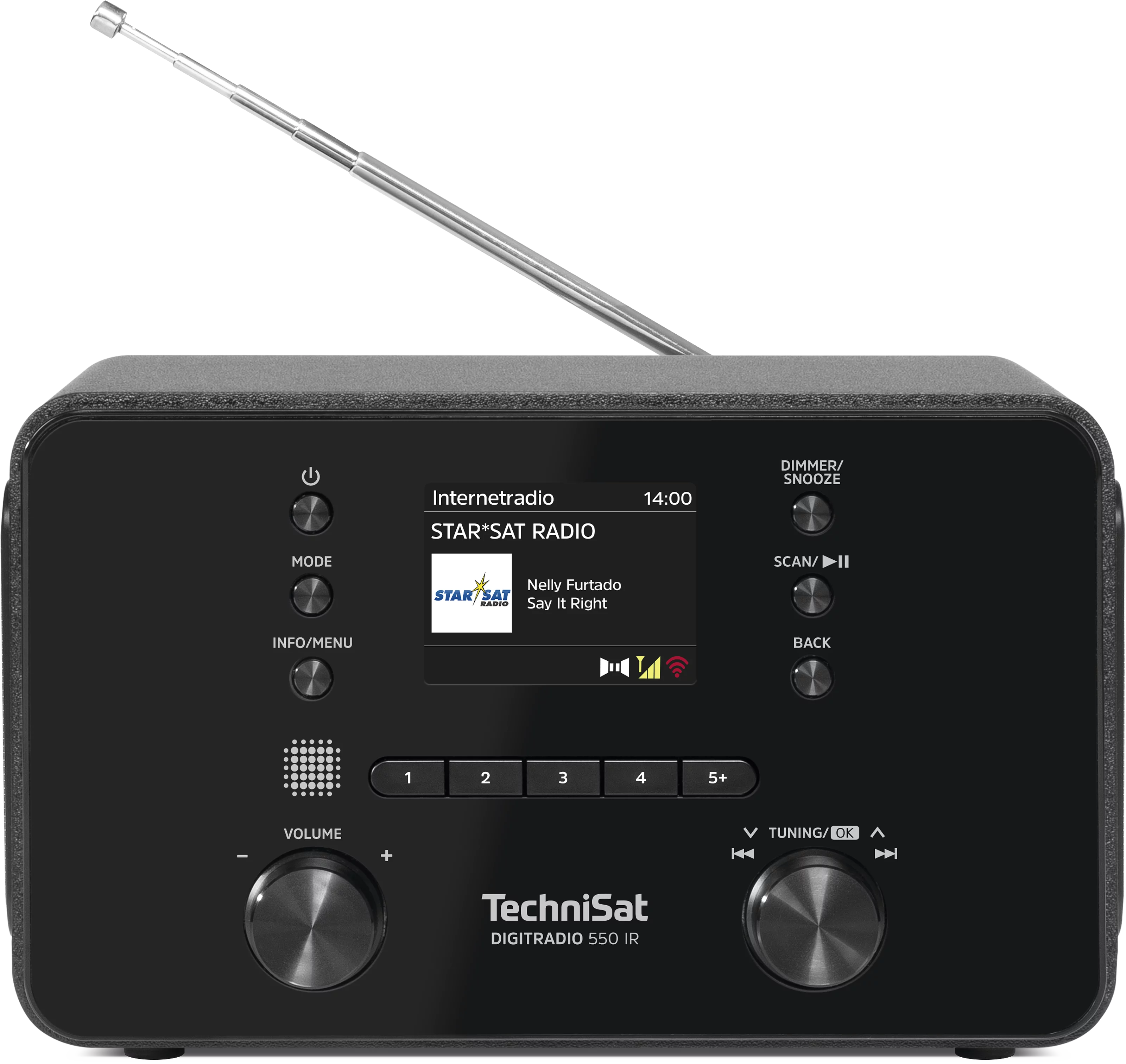 DIGITRADIO 550 IR, black Frontal, Front