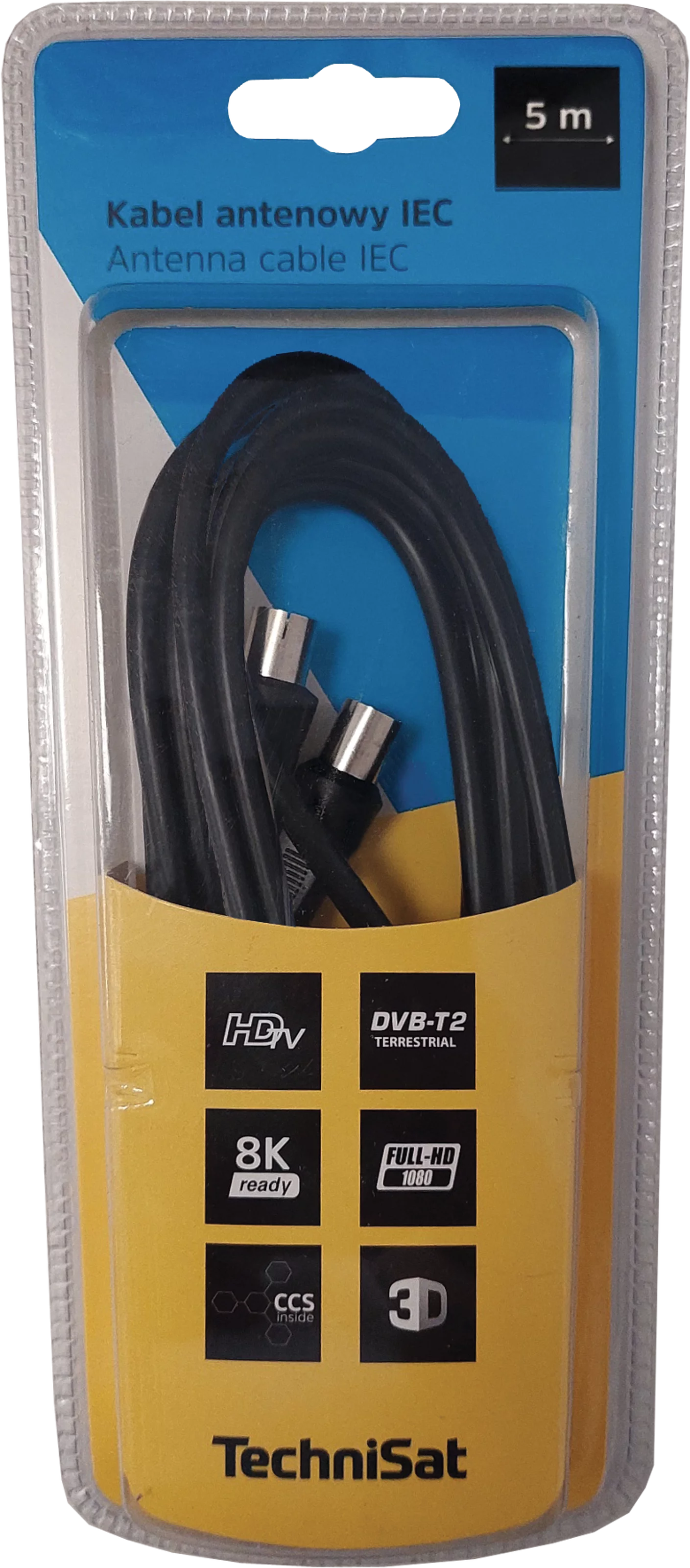 IEC antenna cable; 5 m, black MVerpackung