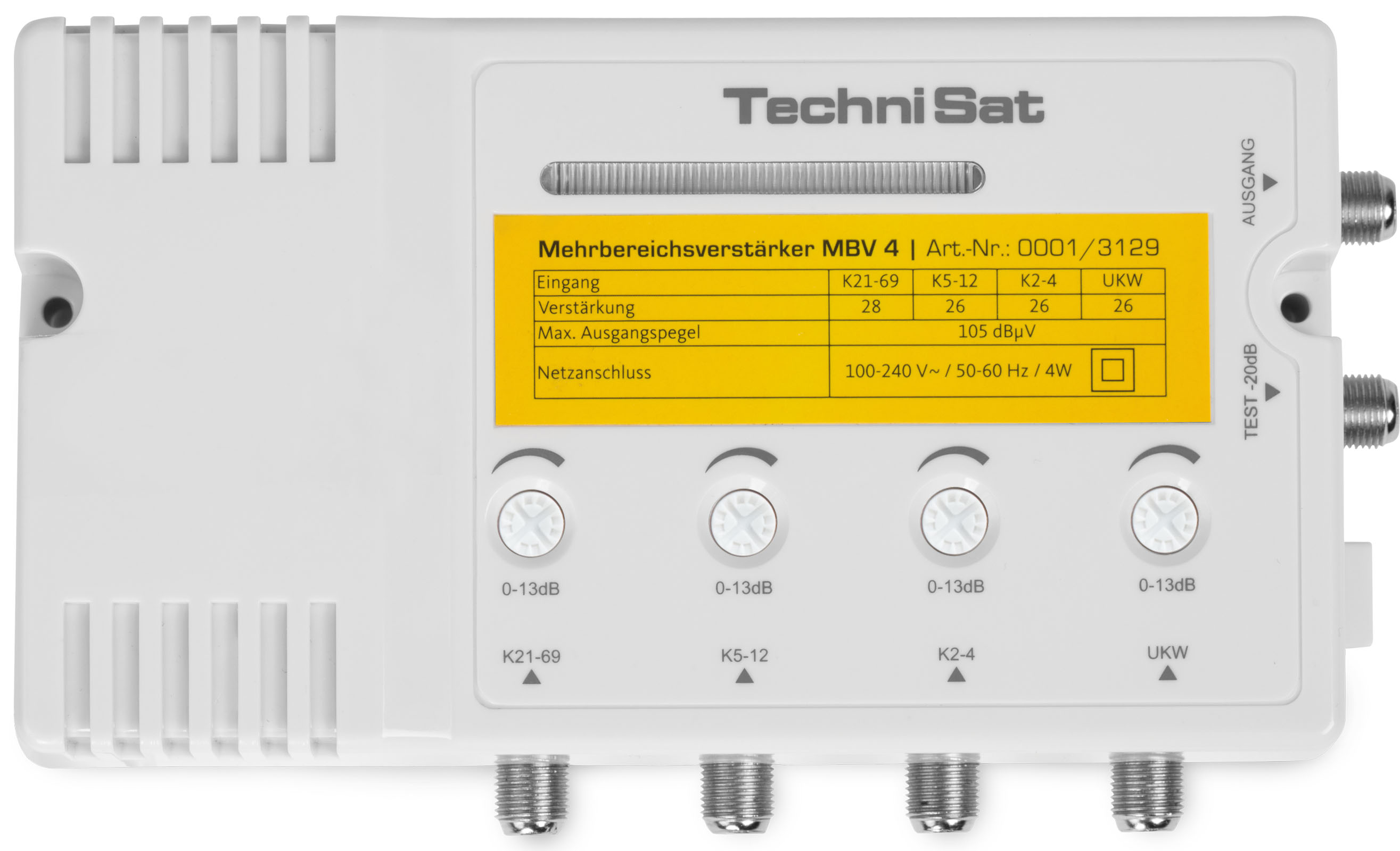 Wzmacniacz wielozakresowy MBV 4 Frontal, Front