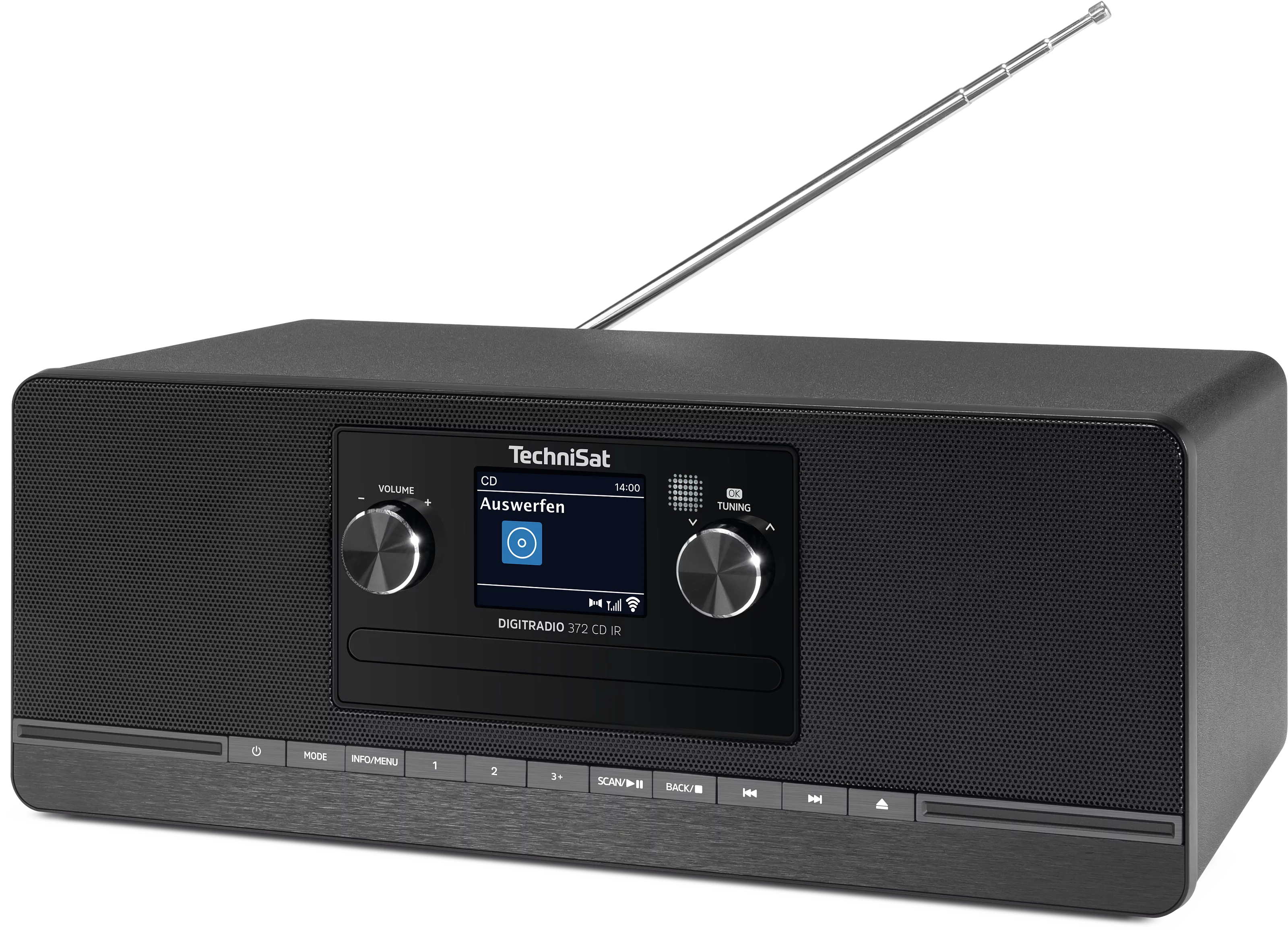 DIGITRADIO 372 CD IR, black Schräg, Links