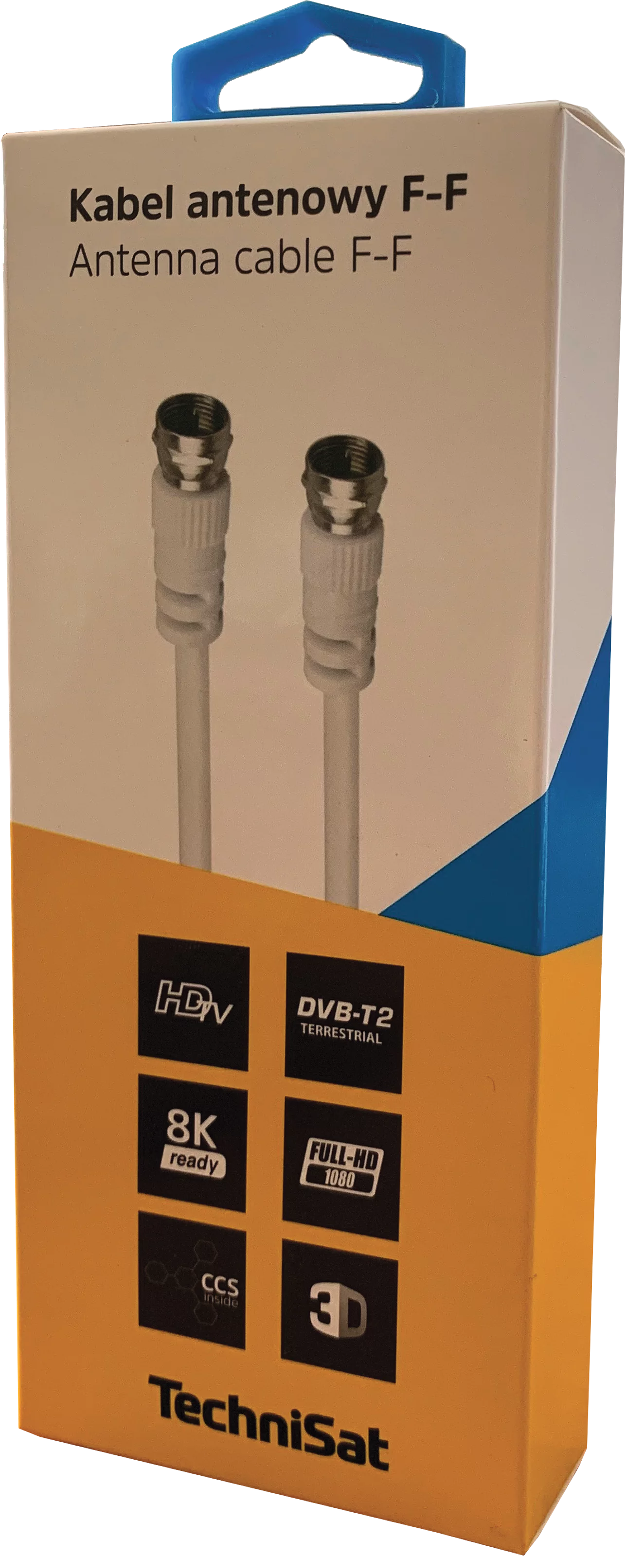 Kabel antenowy F-F; 5 m, biały MVerpackung