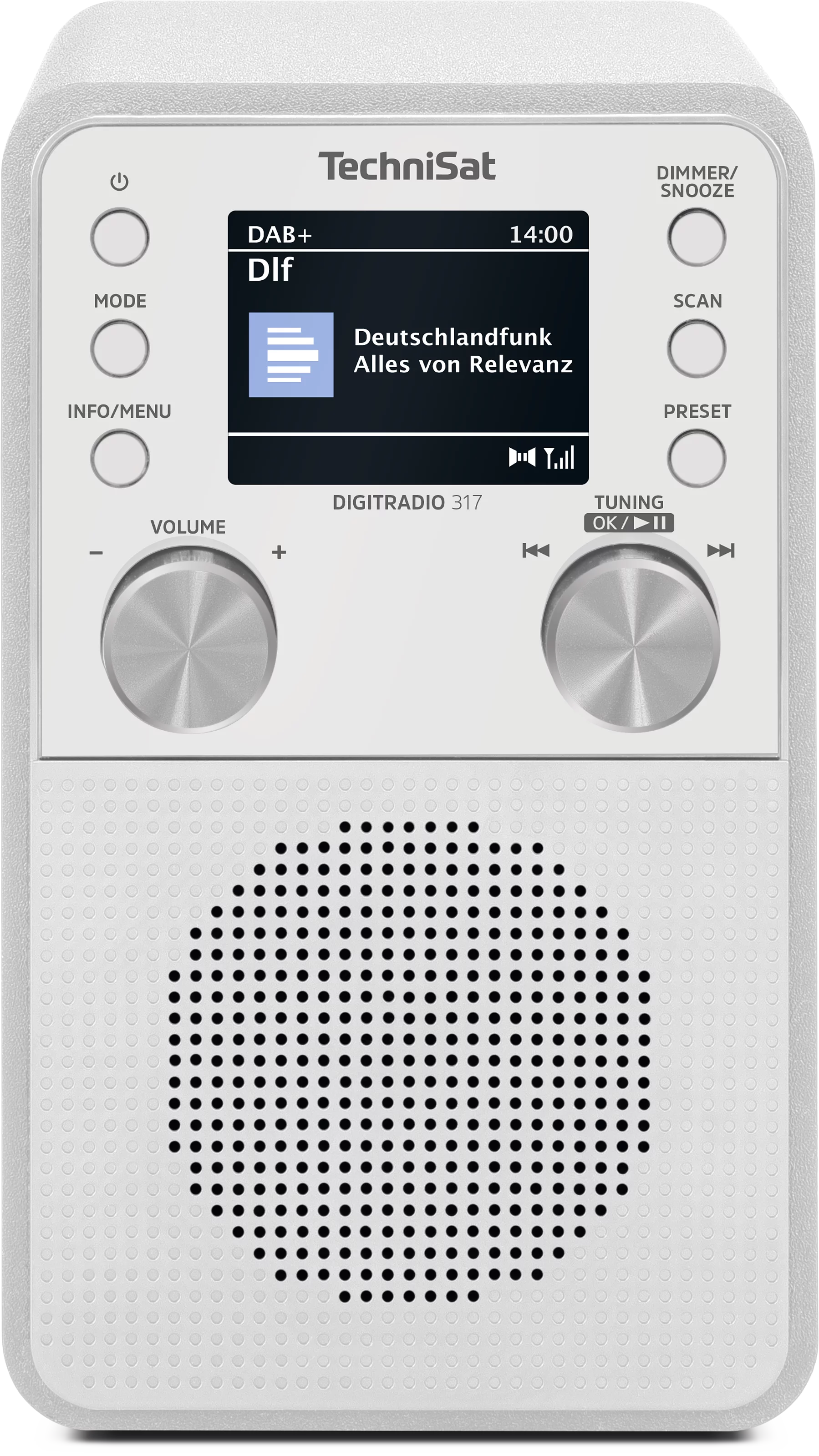 DIGITRADIO 317, white Frontal, Front