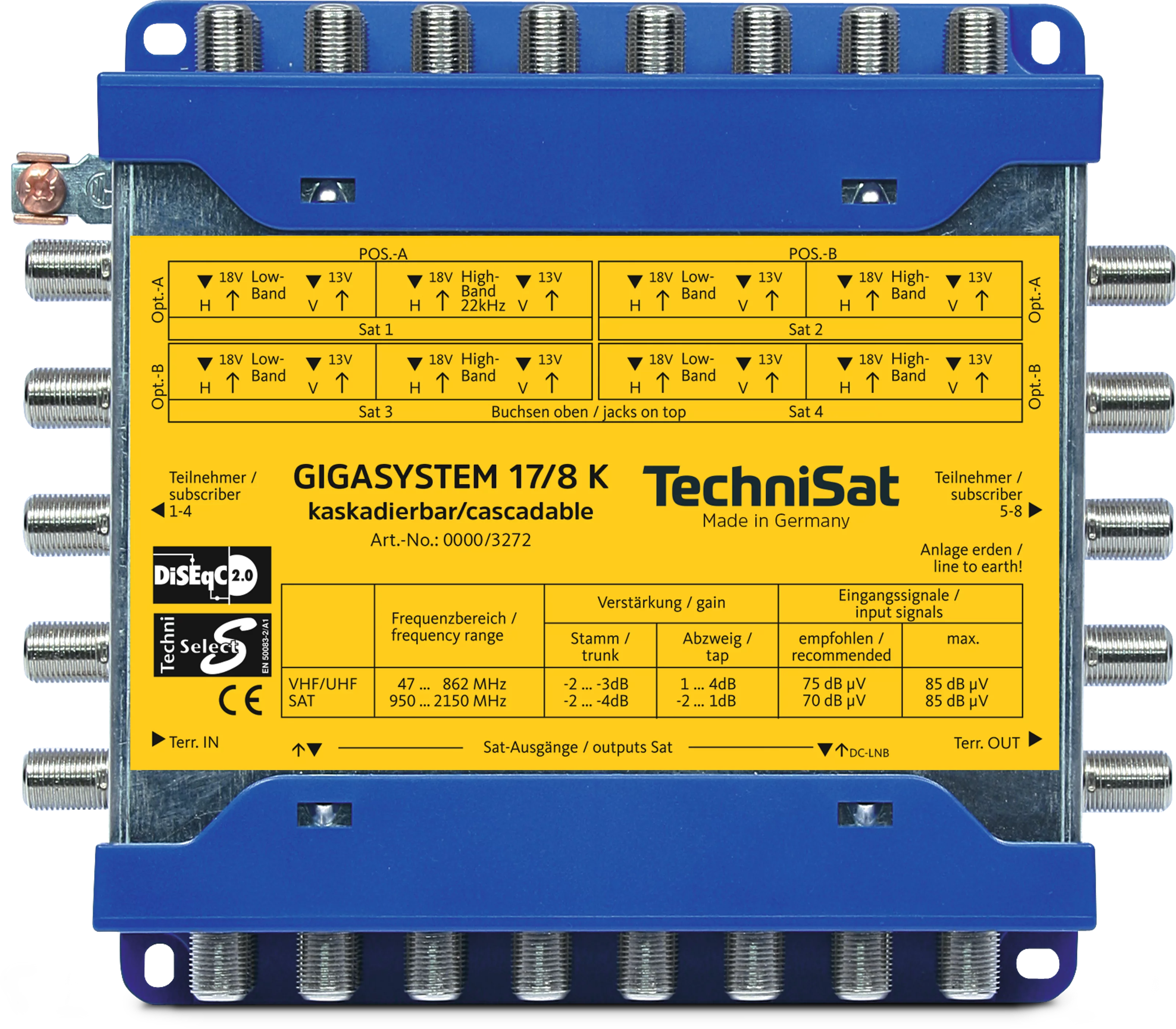 GigaSystem 17/8 K (kaskada) Frontal, Front