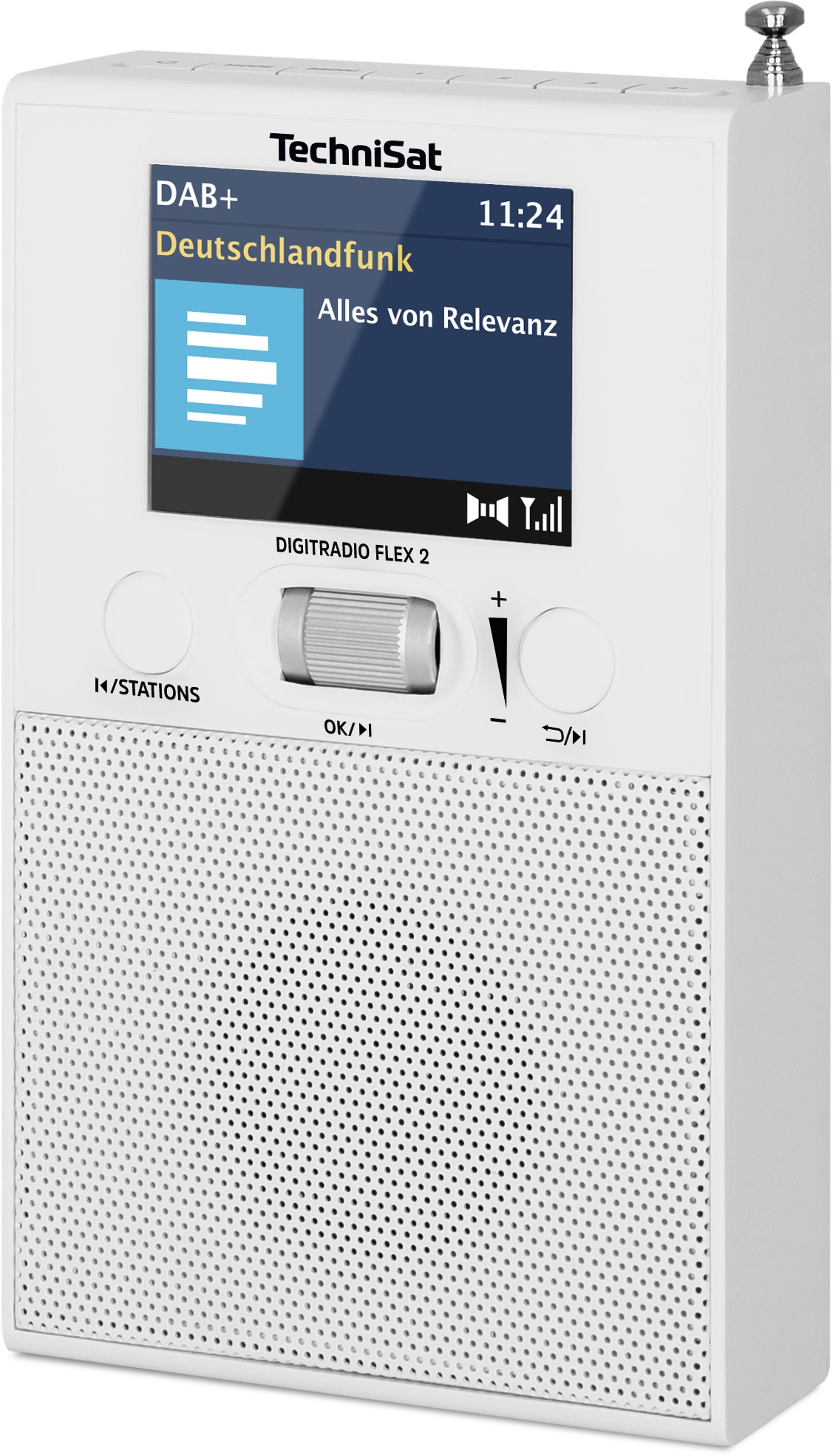 DIGITRADIO FLEX 2, biały Schräg, Links
